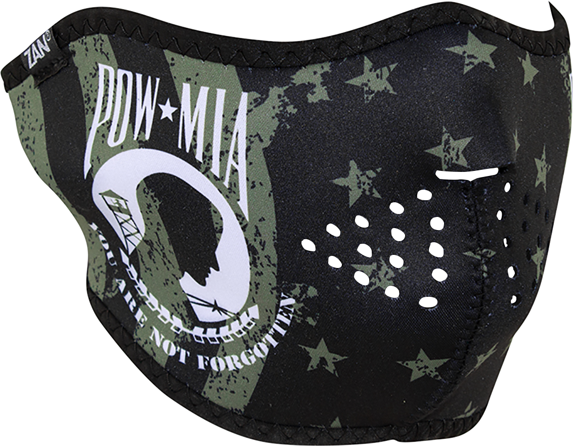 Zan Headgear Half Mask - POW MIA Flag