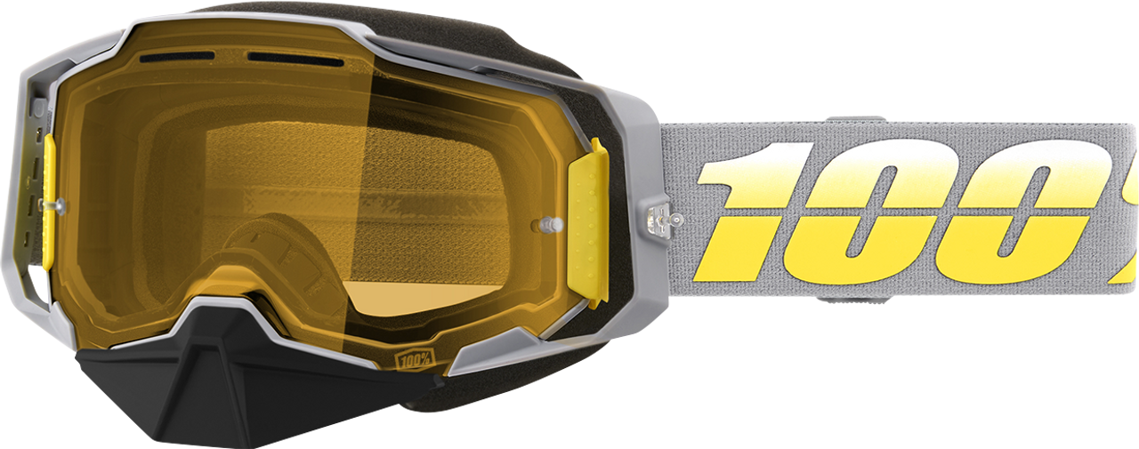 100% Armega Snow Goggles - Complex - Yellow