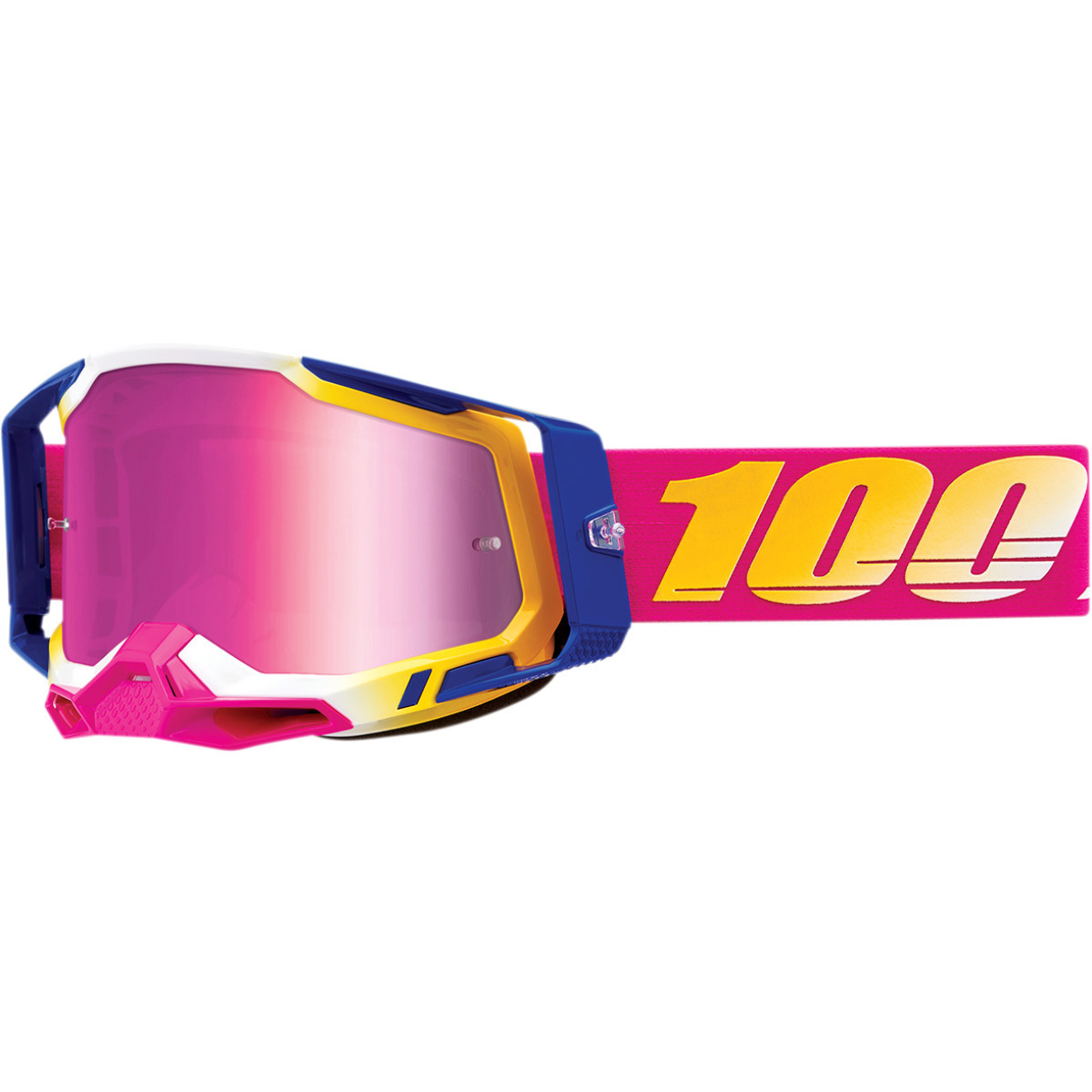 100% #50010-00012 - Racecraft 2 Goggle - Mission - Pink Mirror Lens