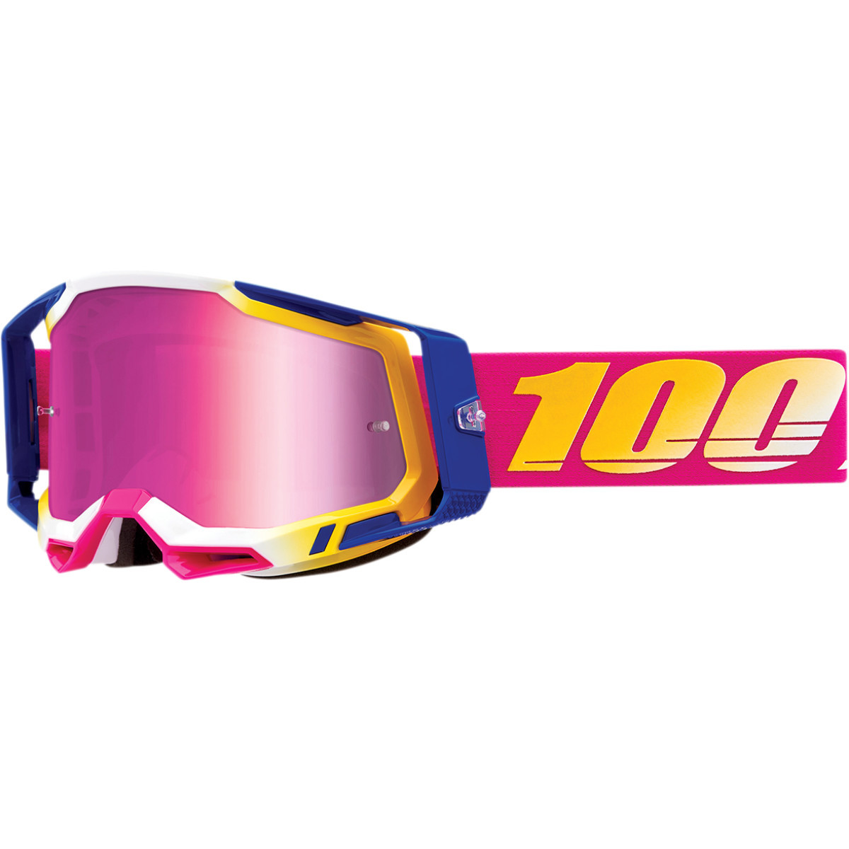 100% #50010-00012 - Racecraft 2 Goggle - Mission - Pink Mirror Lens
