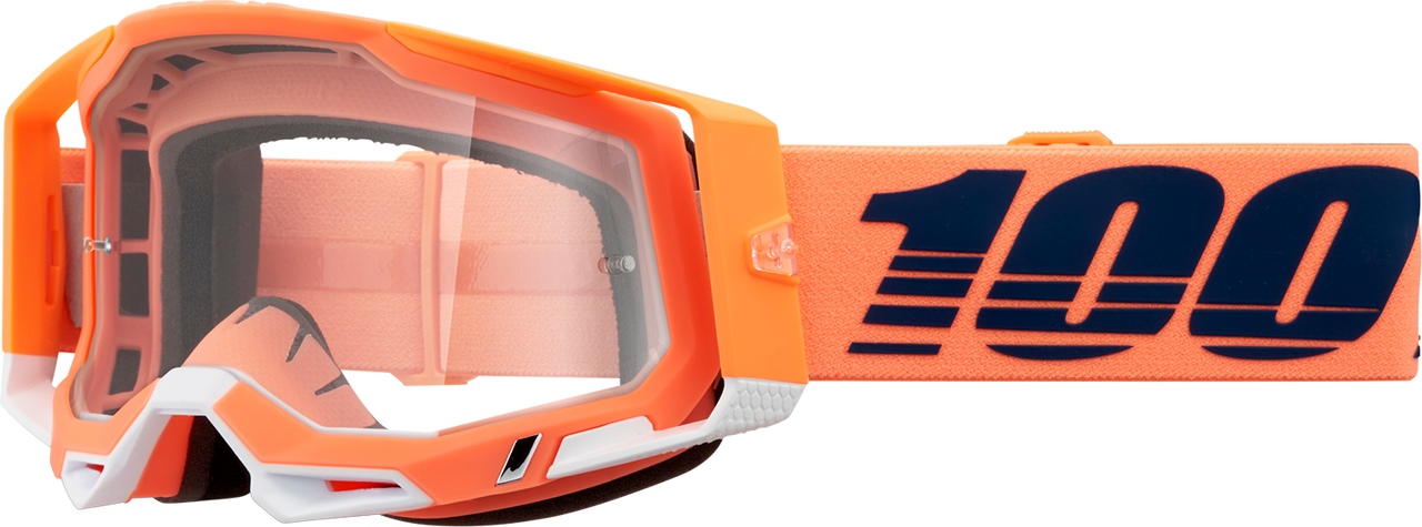100% Racecraft 2 Goggles - Coral - Clear