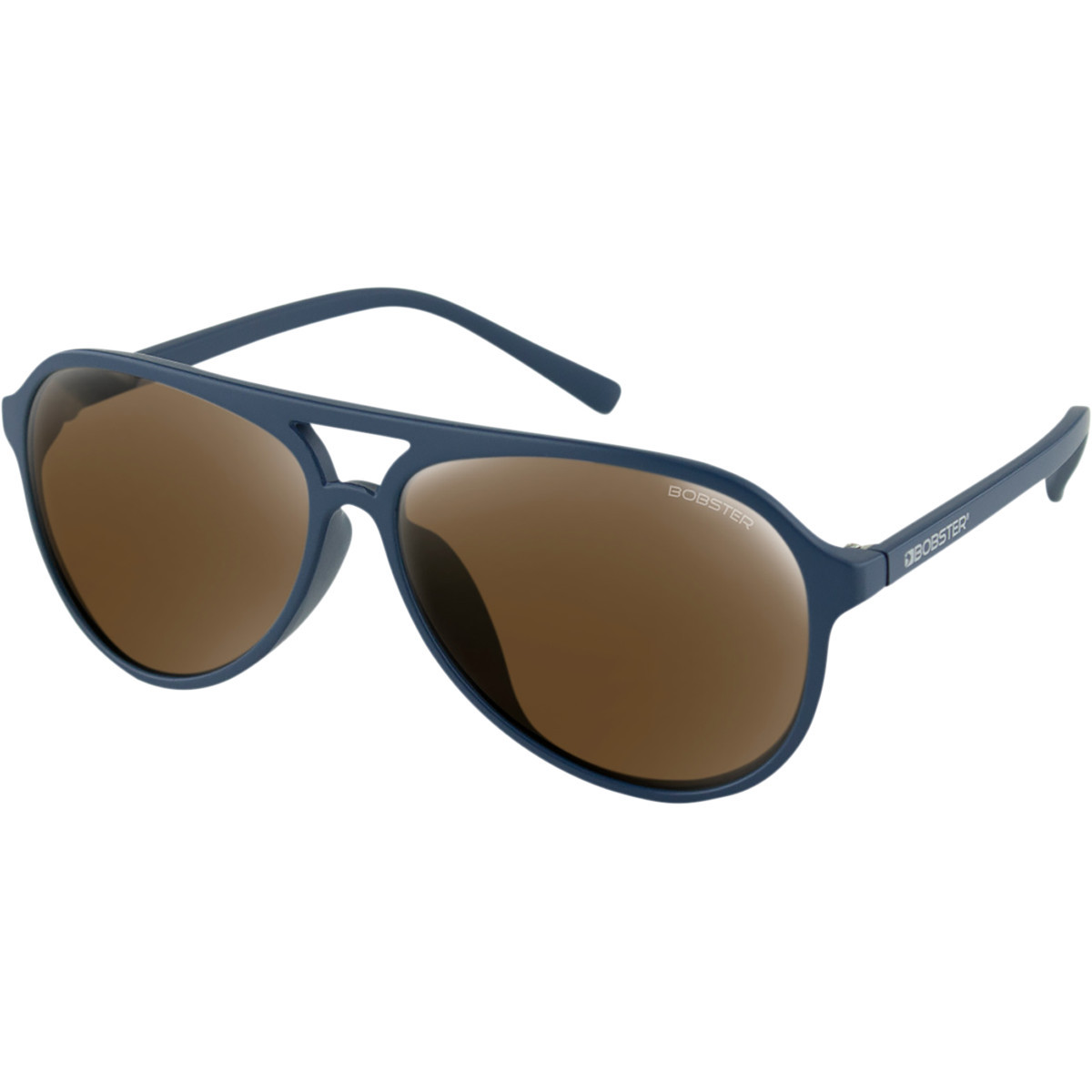 Bobster #BMAV103HD - Maverick Sunglasses - Matte Navy - Brown HD Silver Mirror Lens