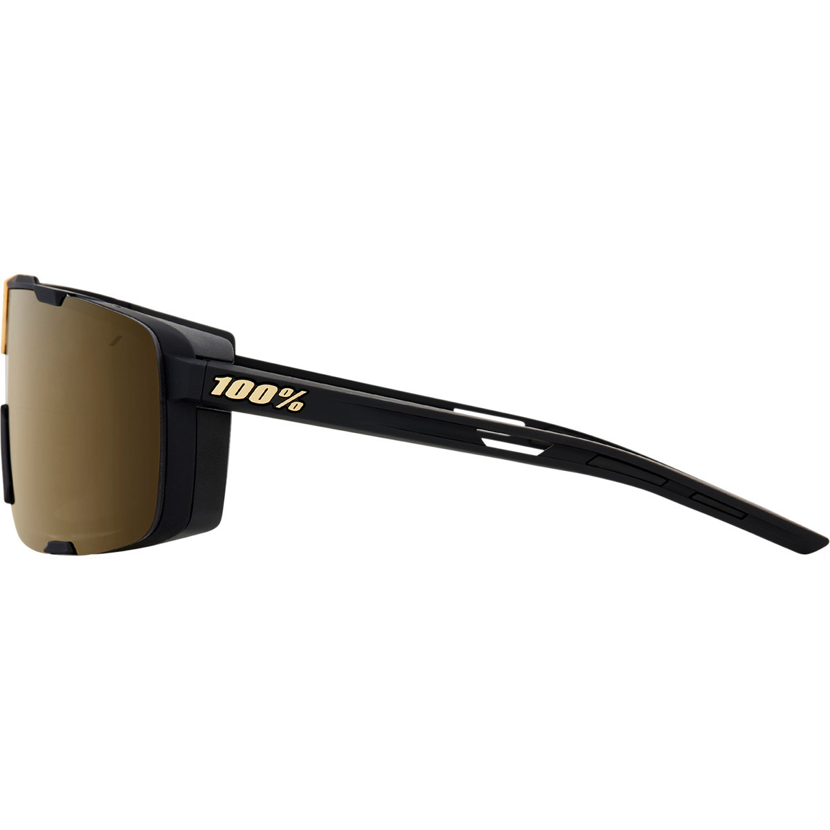 100% #61045-258-01 - Eastcraft Sunglasses - Soft Tact Black - Soft Gold Mirror Lens