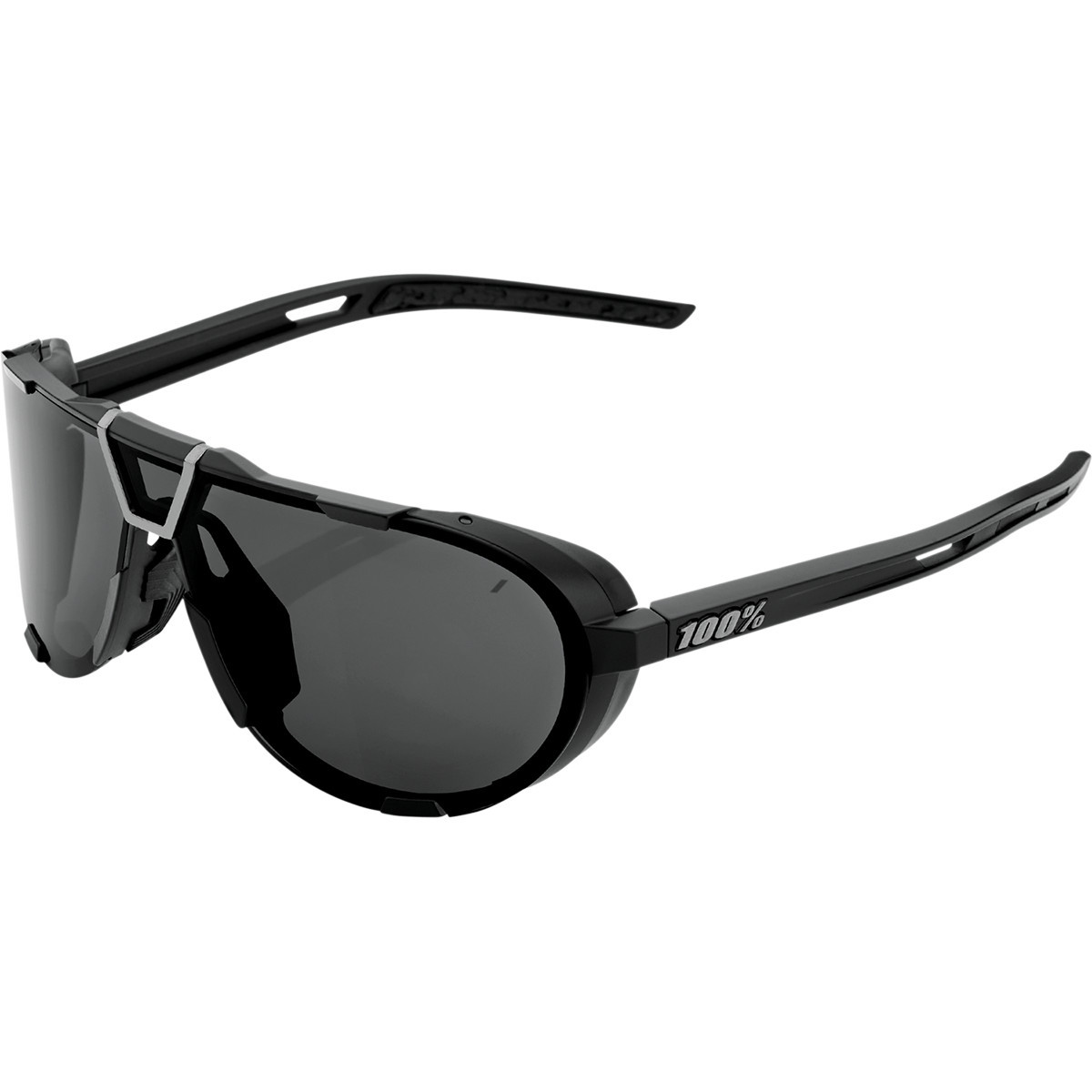 100% #61046-102-01 - Westcraft Sunglasses - Matte Black - Smoke Lens