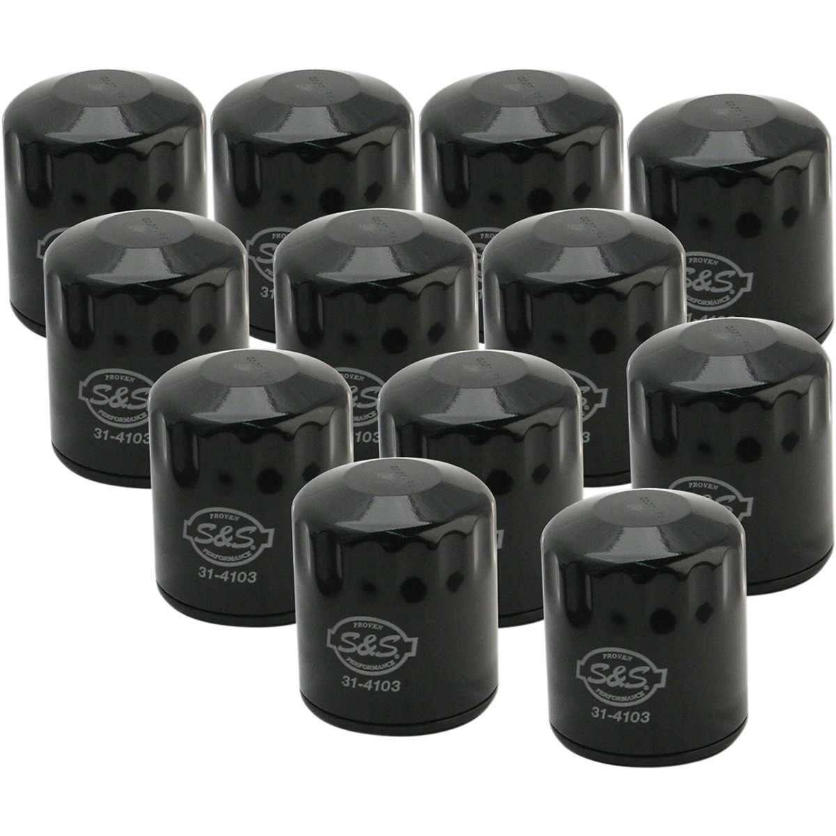 S&S Cycle #310-0241 - Oil Filters - Black - 12-Pack