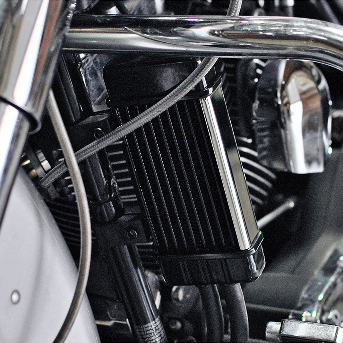 Jagg OIL Coolers #750-2080 - Wide Line Oil Cooler Kit - Chrome