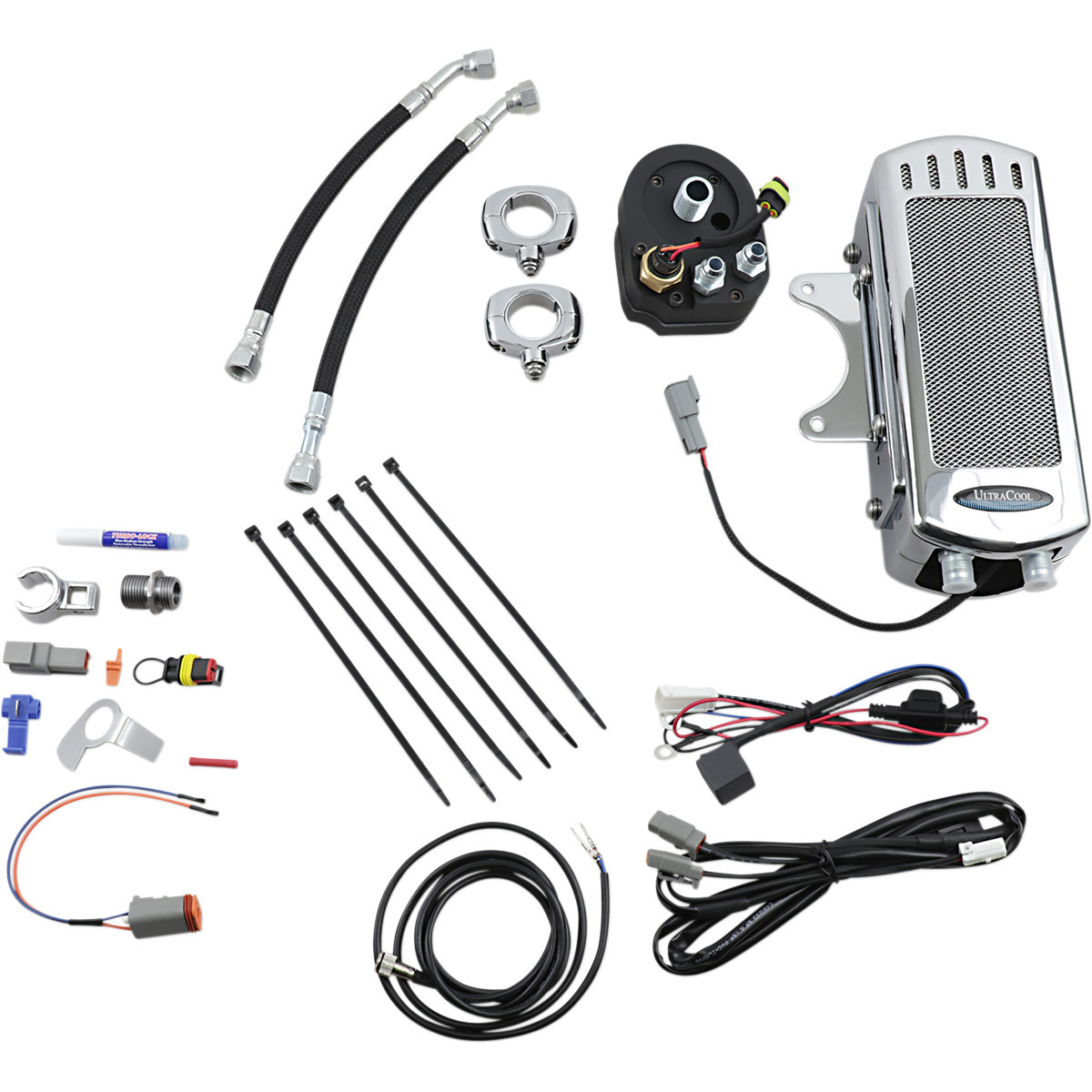 Ultracool #SMT-1C - Side Mount Oil Cooler Kit - Chrome - FXR/Touring