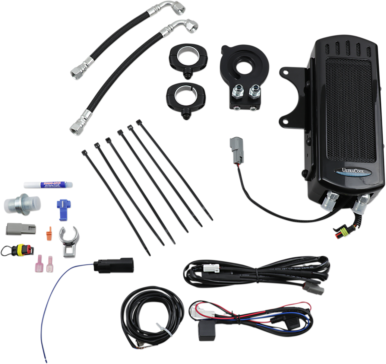 Frame Mount Oil Cooler Kit - Black - M8