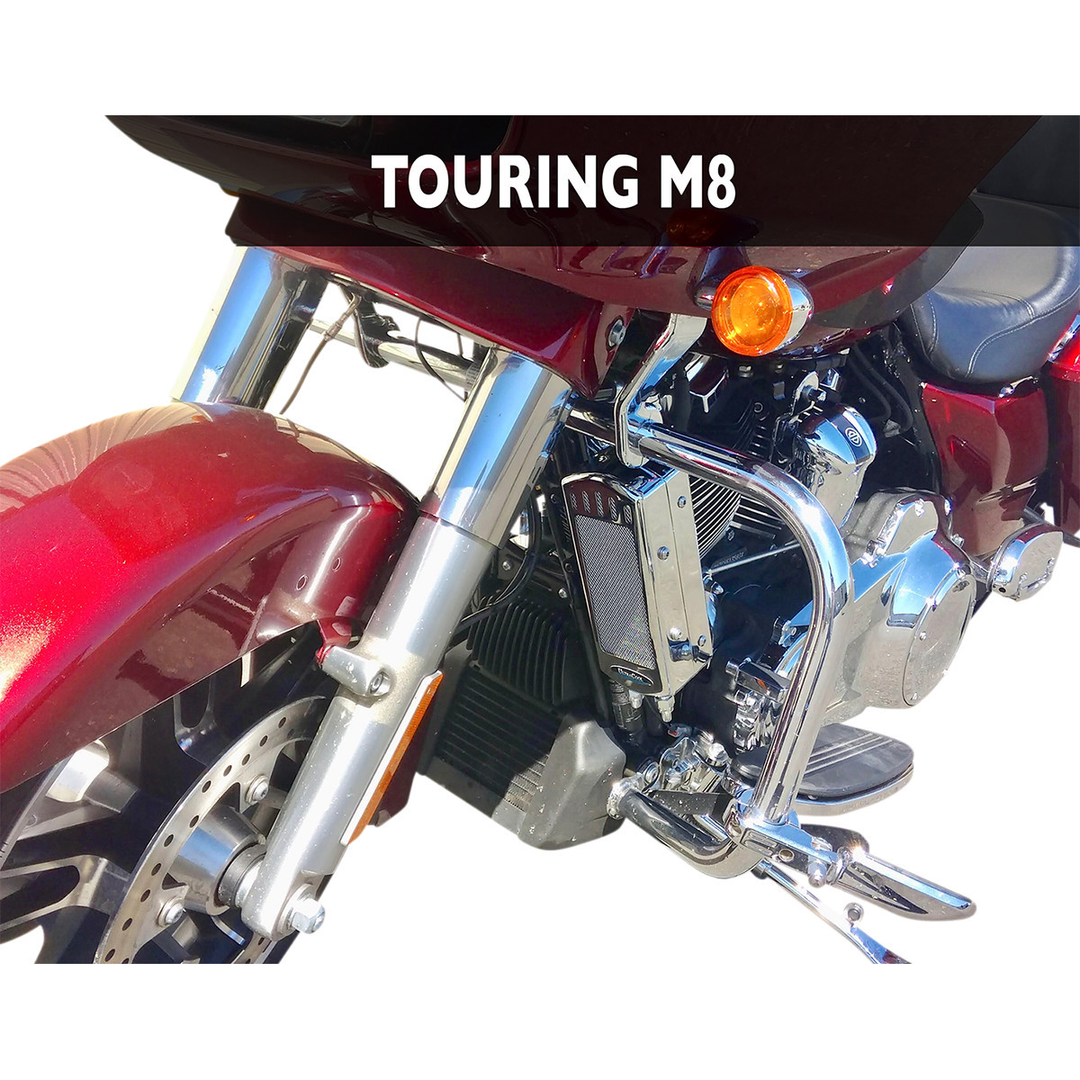 Ultracool #SMT8-1C - Side Mount Oil Cooler Kit - Chrome - M8 Touring/Trike
