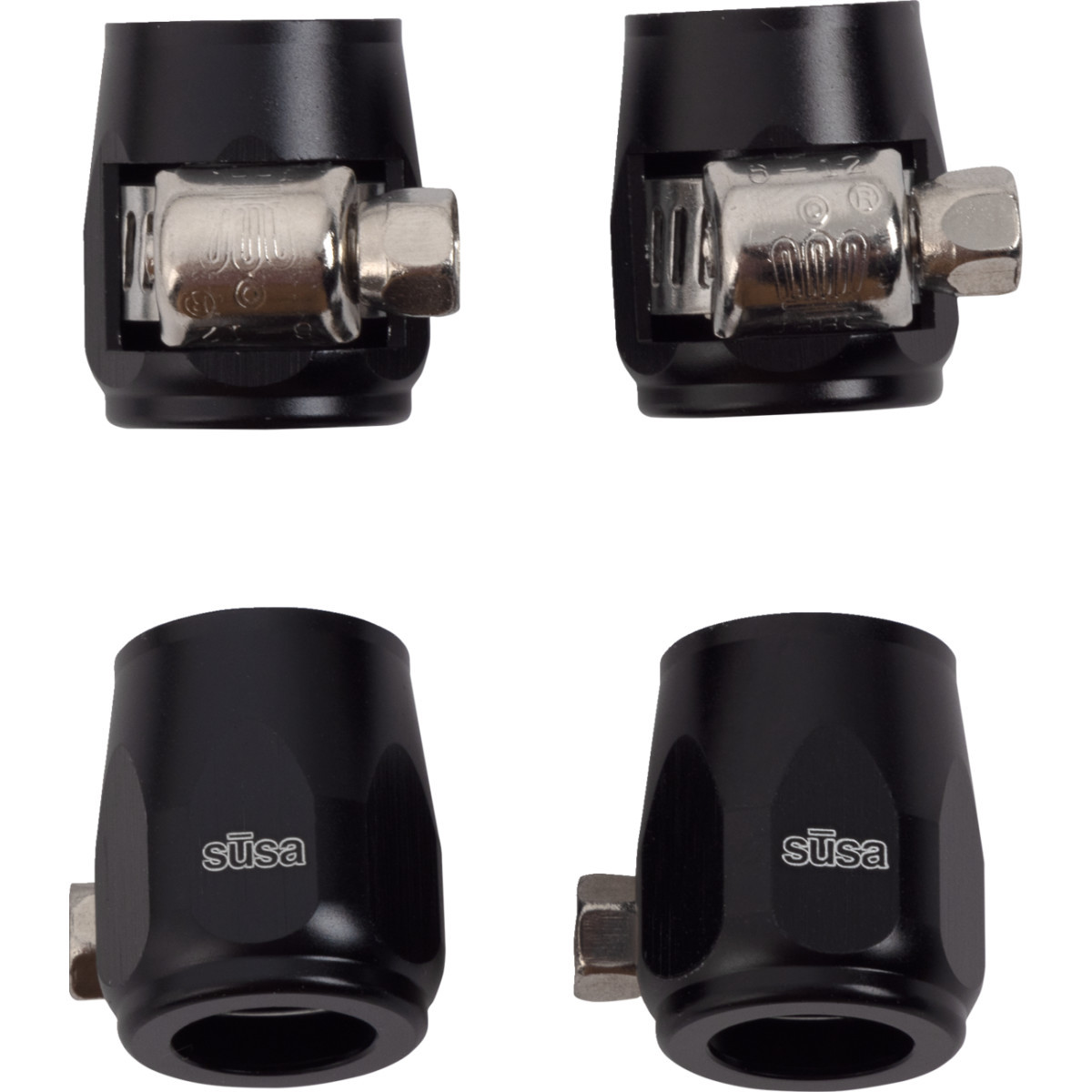 Jagg OIL Coolers #22-JHF06-BK-4 - Hose Finishers - Black - 4-Pack