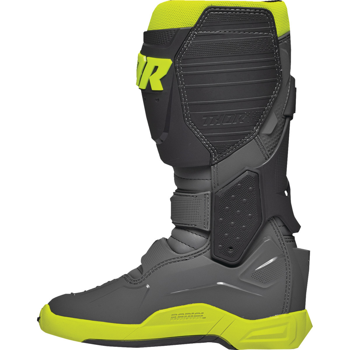 Thor - Radial Boots - Gray/Fluorescent Yellow - Size 10