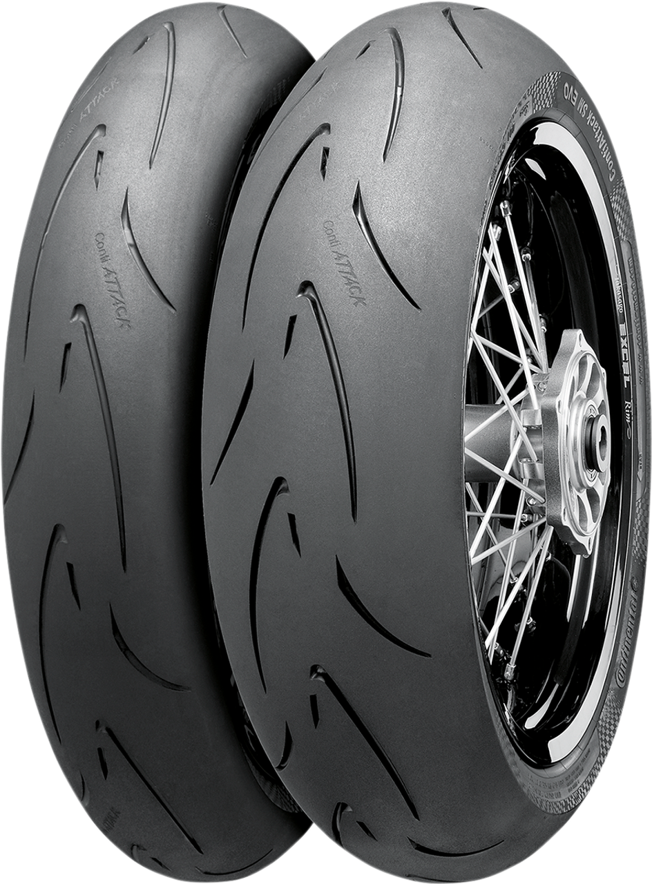 Continental 2445730000 Tire - ContiAttack SM Evo - Front - 120/70R17 - 58H