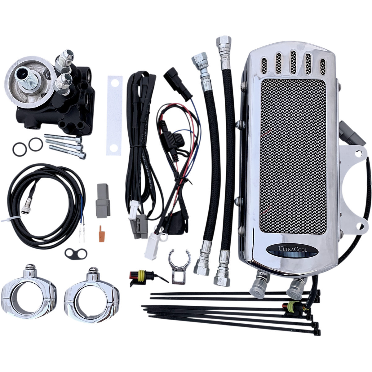 Ultracool #IN-1C - Oil Cooler Kit - Chrome - Indian