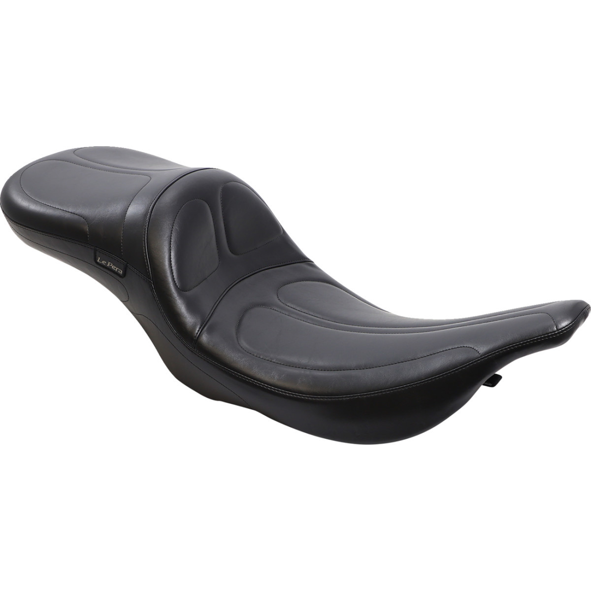 LE Pera #LN-957DL - Maverick Daddy Long Legs Seat - Black - Stitched - FLT/FLHT '97-'01