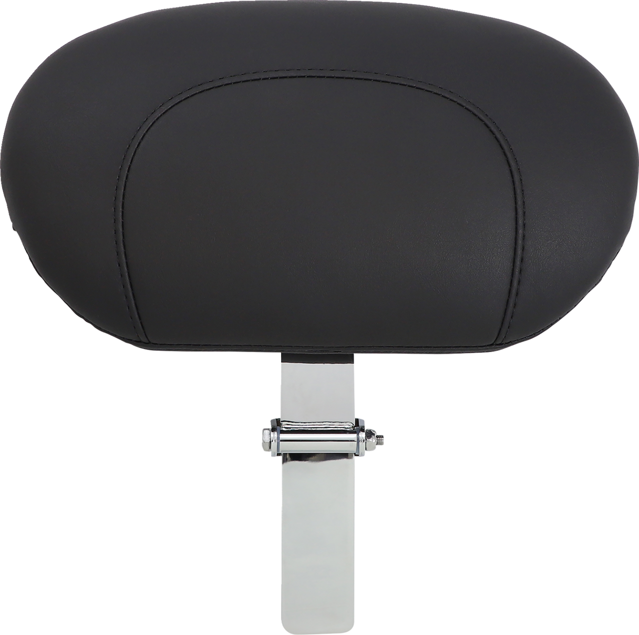 Mustang Wide Solo Seat - With Backrest - Vintage - Black - Smooth - FL '08+