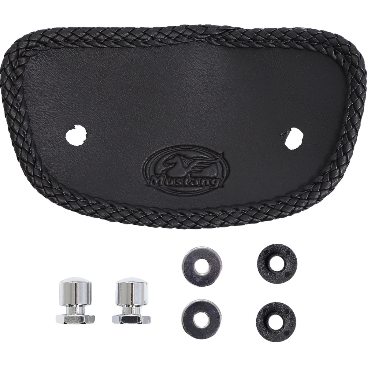 Mustang #79600 - Wide Solo Seat - With Backrest - Vintage - Black - Smooth - FL '08-'25