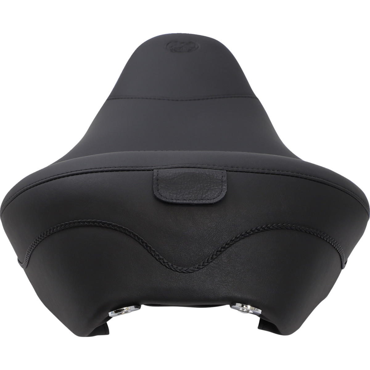 Mustang #79600 - Wide Solo Seat - With Backrest - Vintage - Black - Smooth - FL '08-'25