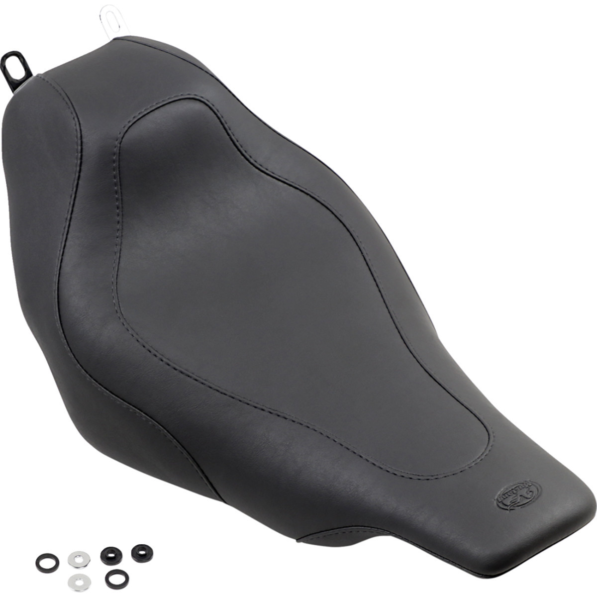 Mustang #76457 - Tripper™ Solo Seat - without Backrest - Stitched - Black - FLH/FLT '97-'07