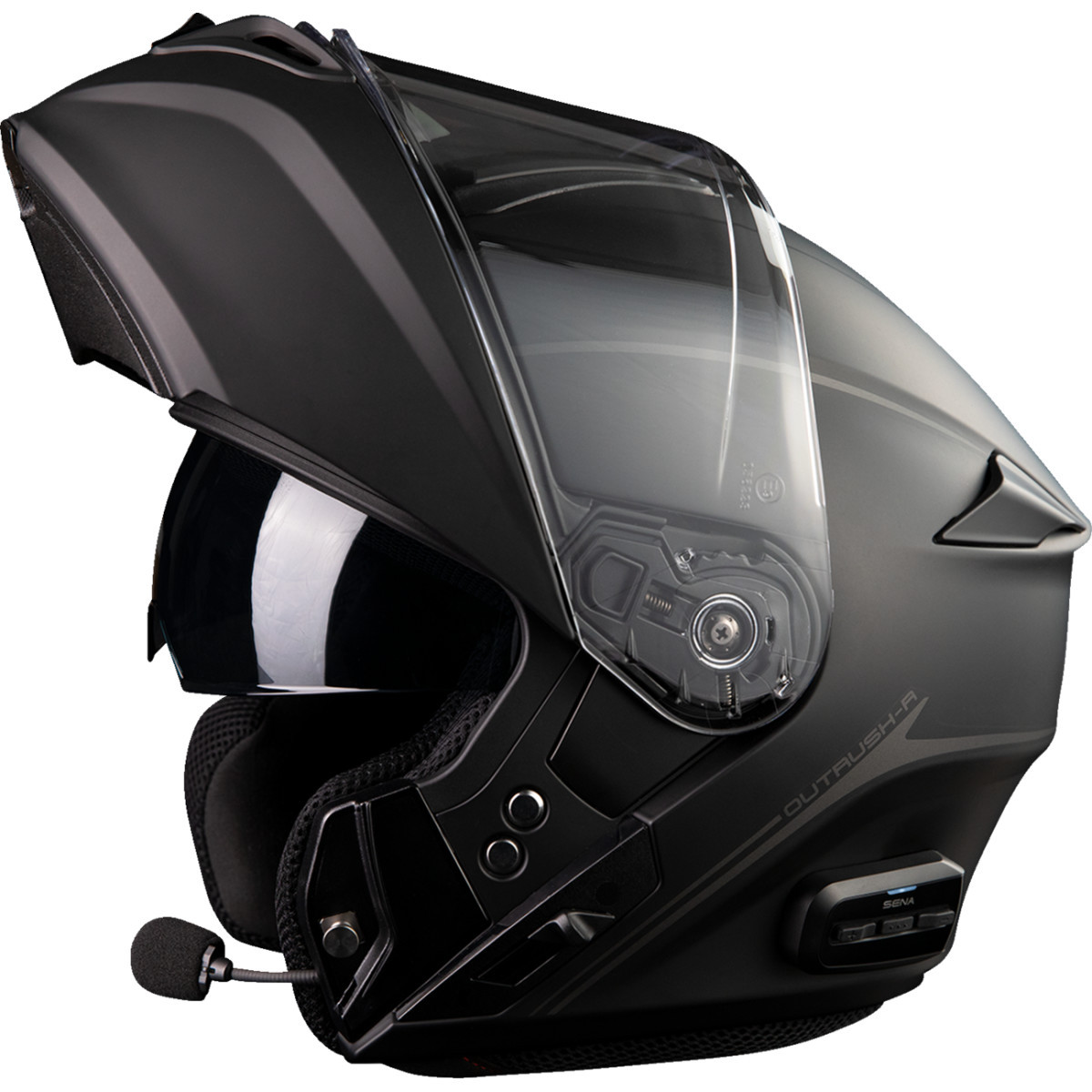 Sena #OUTRUSHR-MB00M3 - Outrush R Helmet - Black - Medium