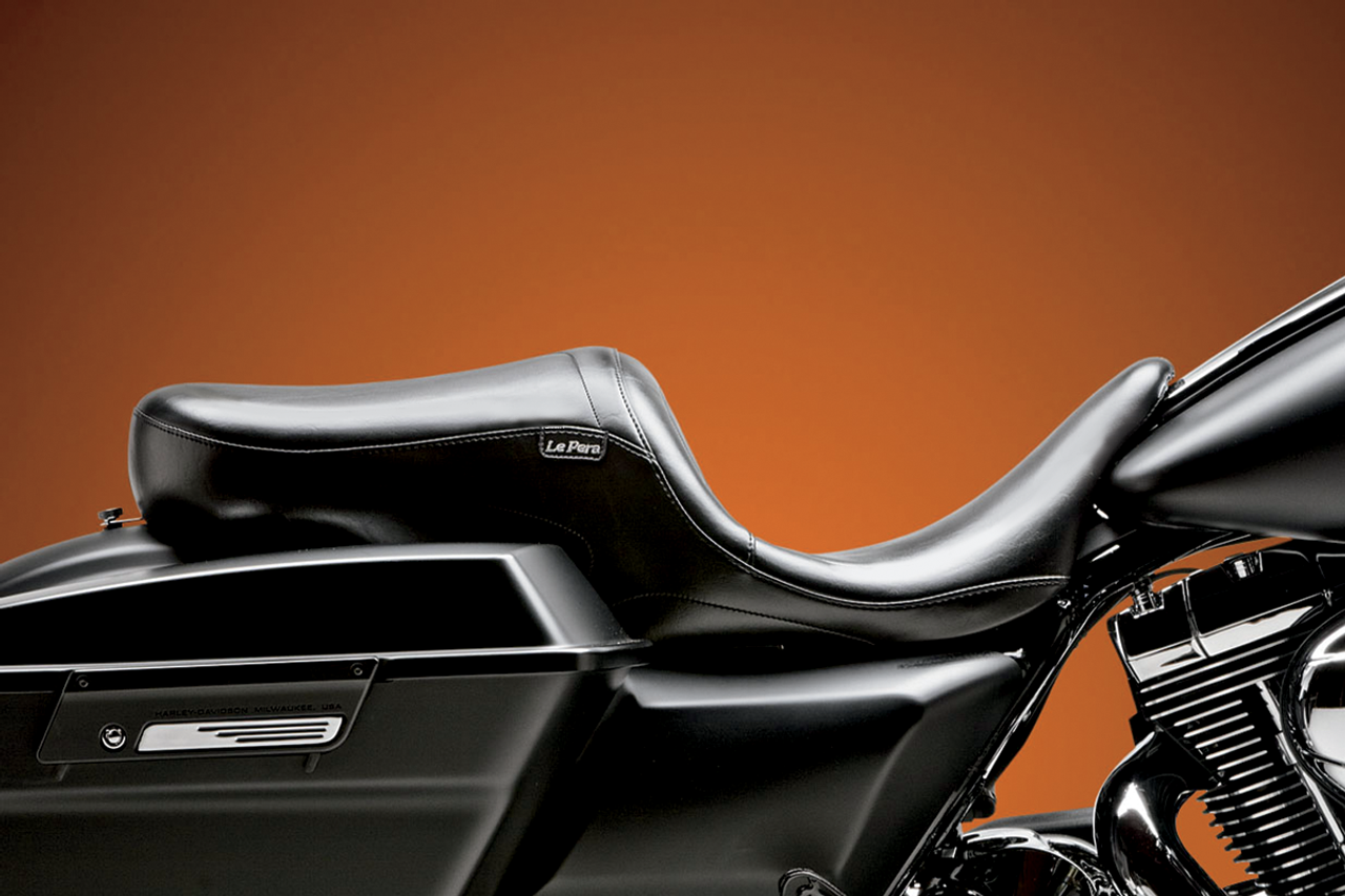 Le Pera #LKU-957S - Maverick Seat - Up-Front - Without Backrest - Smooth - Black - FL '08-'23