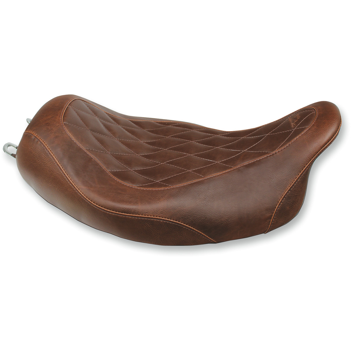 Mustang #76722 - Seat - Wide Tripper™ Solo - without Backrest - Diamond - Brown - FL '08-'25