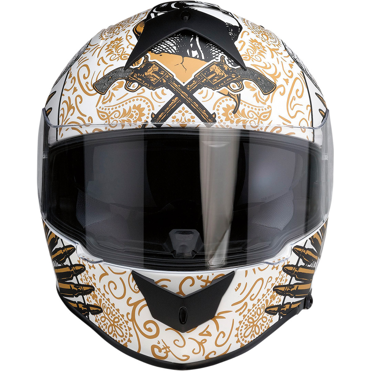 Z1R - Warrant Helmet - Sombrero - White/Gold - Small