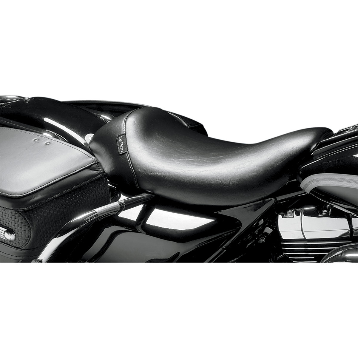 LE Pera #LN-005RK - Bare Bones Solo Seat - Smooth - Black - FLHR '97-'01