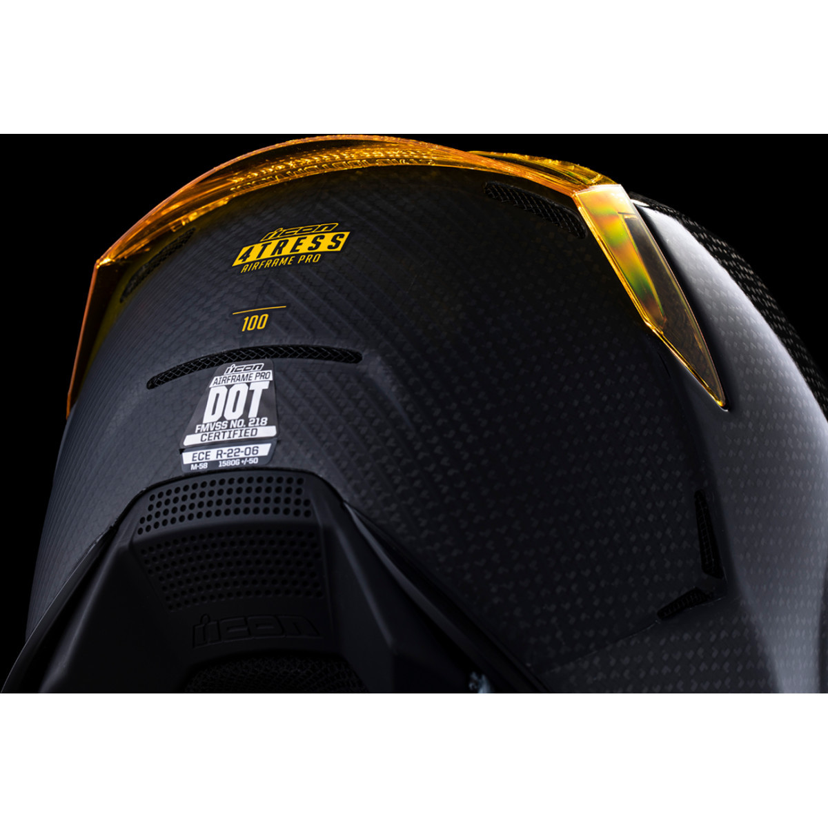 Icon - Airframe Pro™ Helmet - Carbon 4Tress - Yellow - 3XL