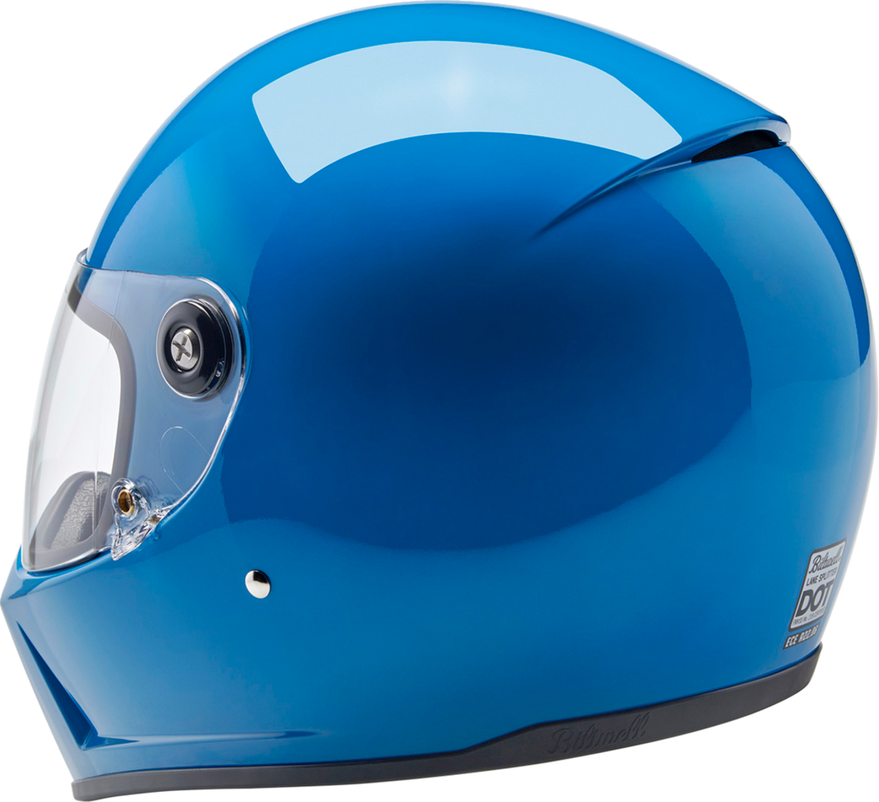 Biltwell #1004-129-502  - Lane Splitter Helmet - Gloss Tahoe Blue - Small