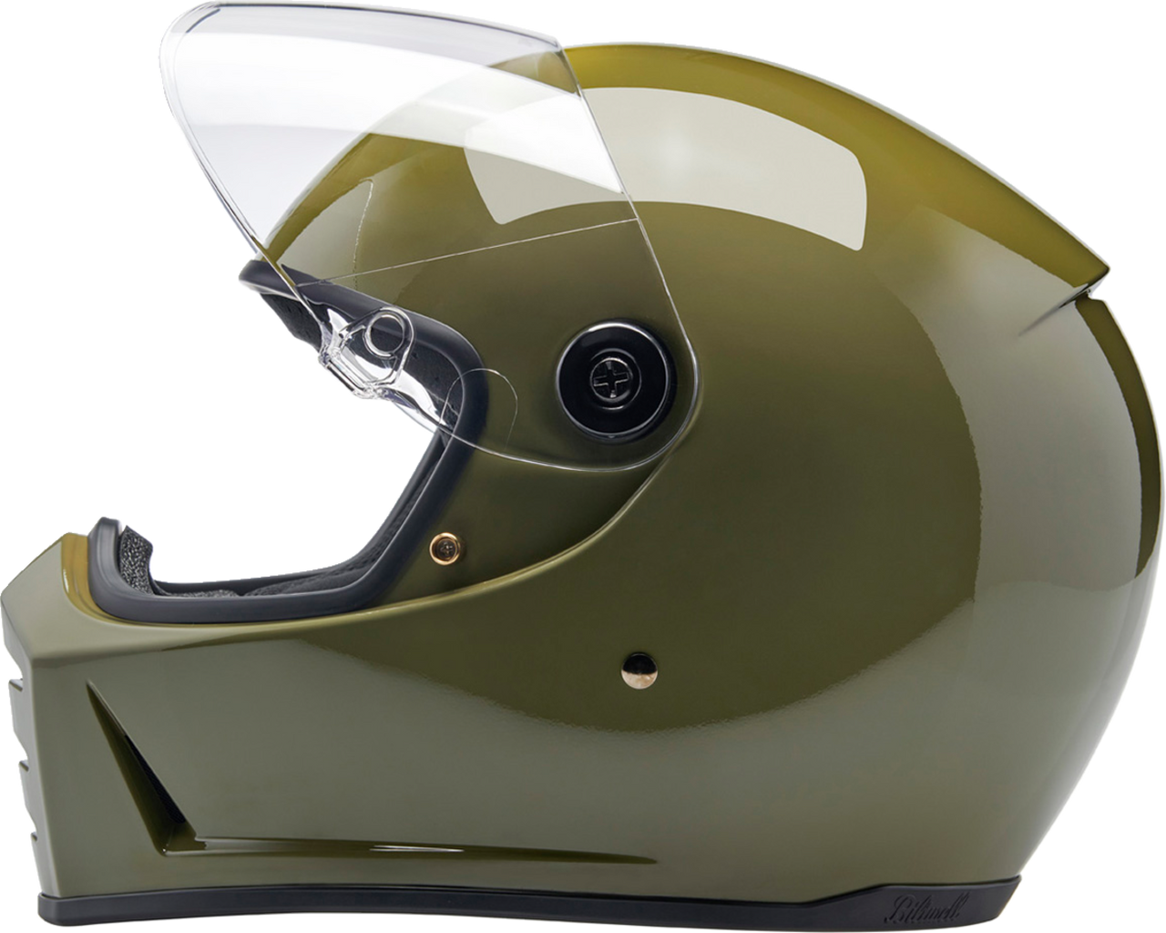Biltwell #1004-154-501  - Lane Splitter Helmet - Gloss Olive Green - XS
