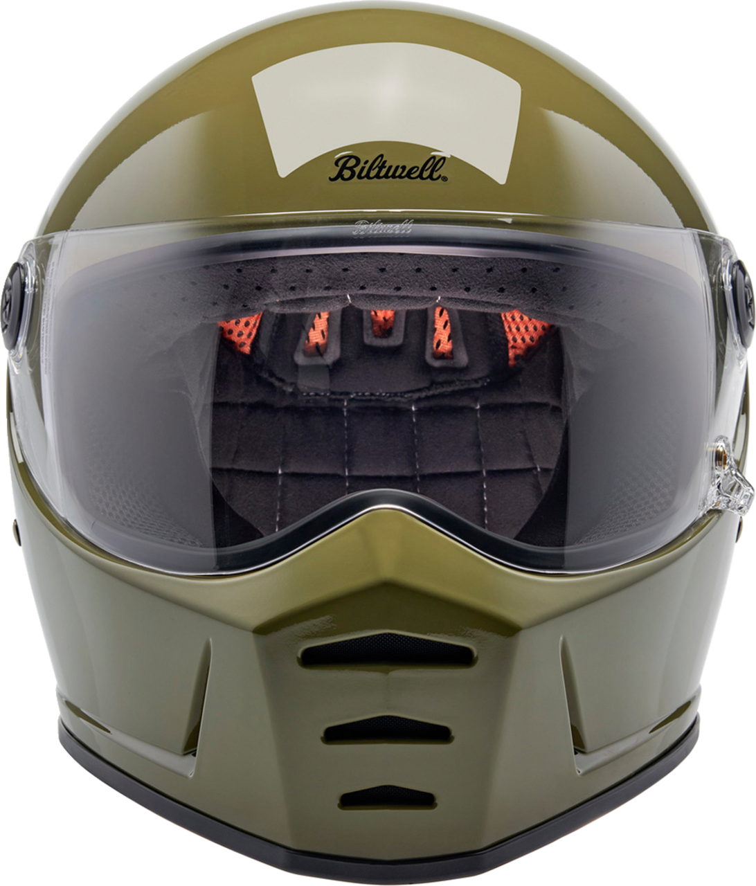 Biltwell #1004-154-501  - Lane Splitter Helmet - Gloss Olive Green - XS