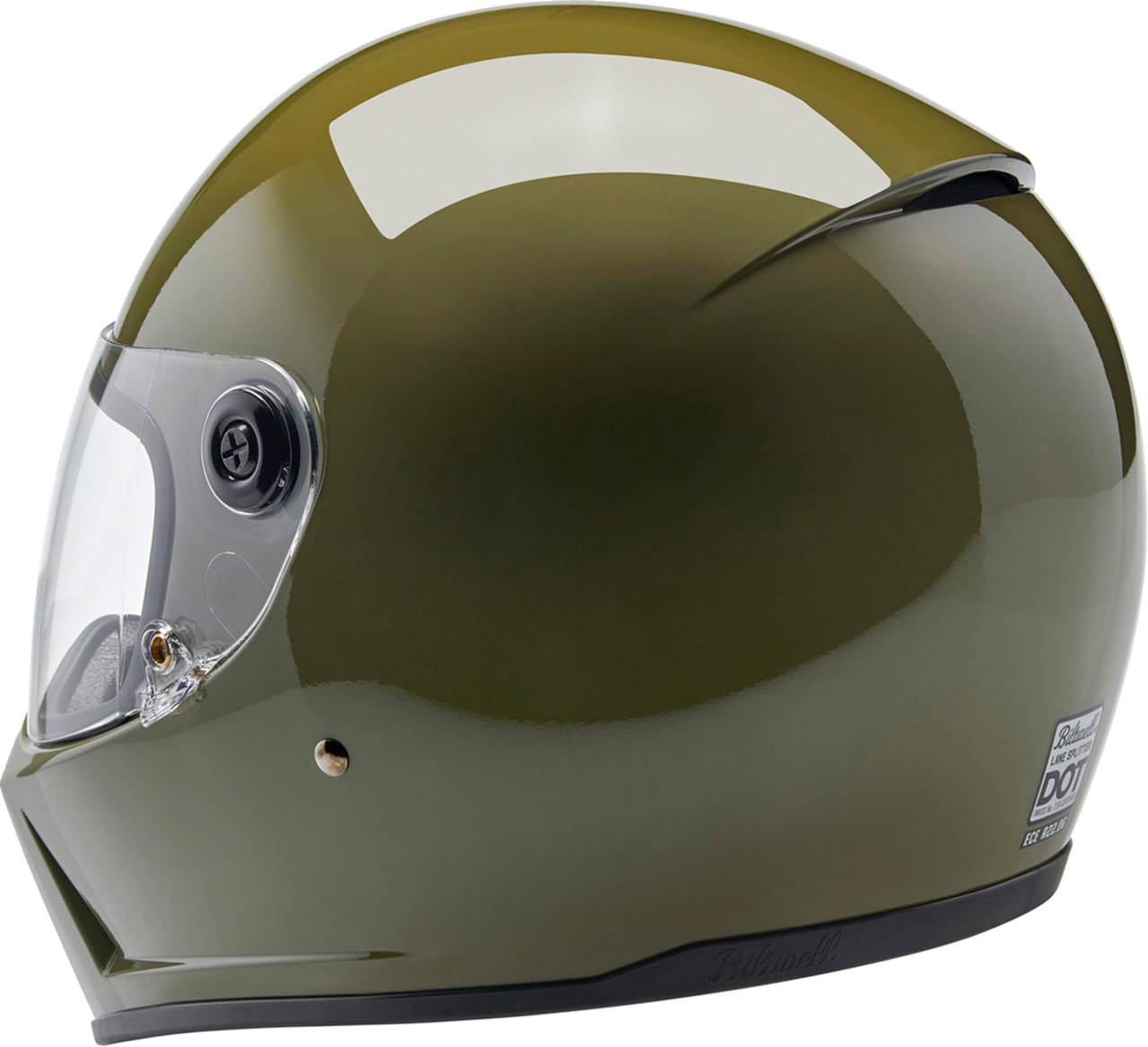 Biltwell #1004-154-501  - Lane Splitter Helmet - Gloss Olive Green - XS