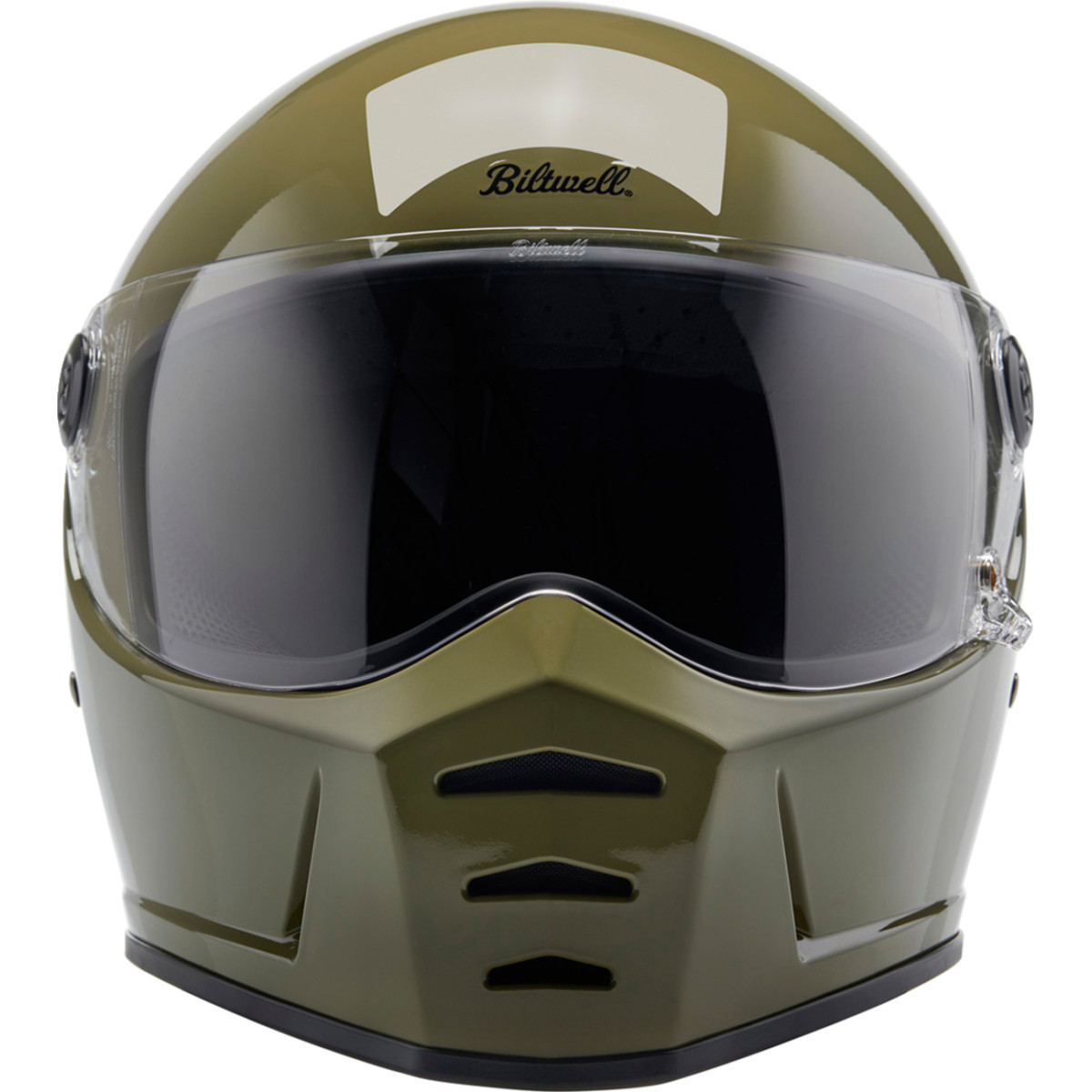 Biltwell #1004-154-504 - Lane Splitter Helmet - Gloss Olive Green - Large