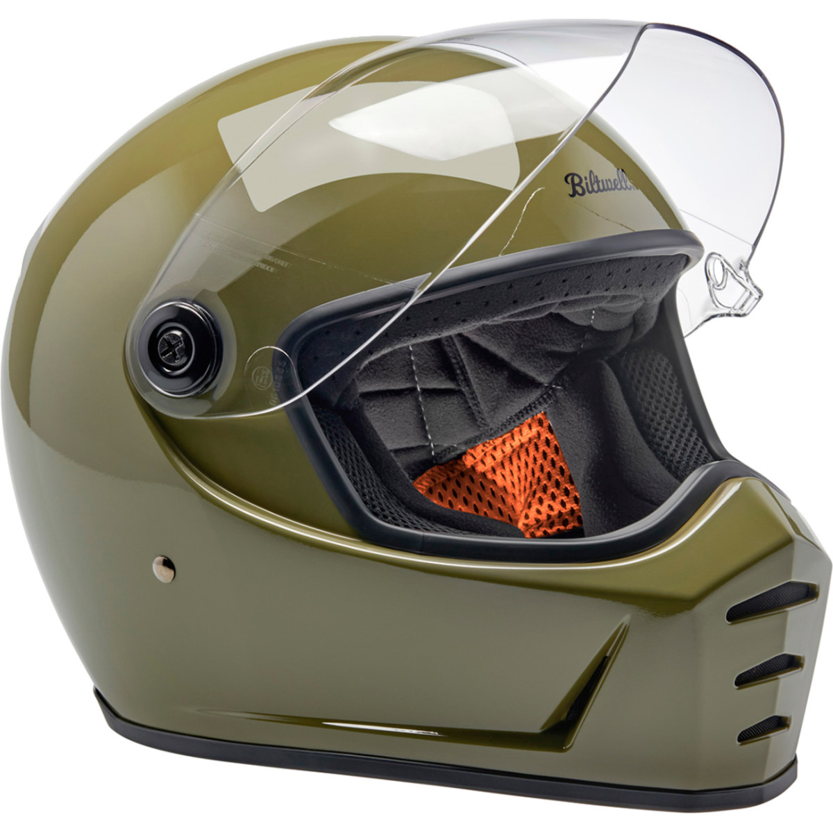 Biltwell #1004-154-504 - Lane Splitter Helmet - Gloss Olive Green - Large