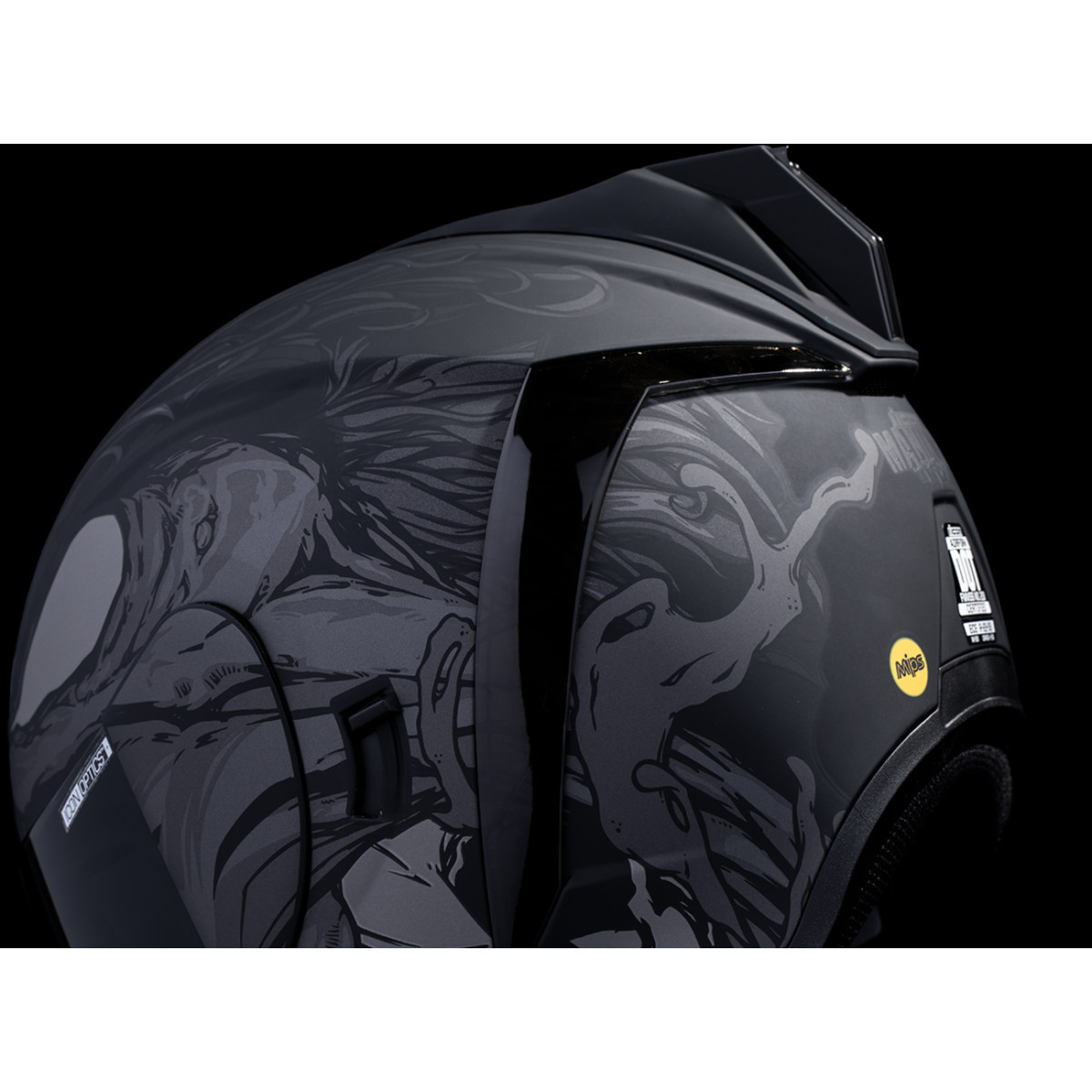Icon - Airform™ Helmet - Manik'RR - MIPS® - Dark Black - 3XL