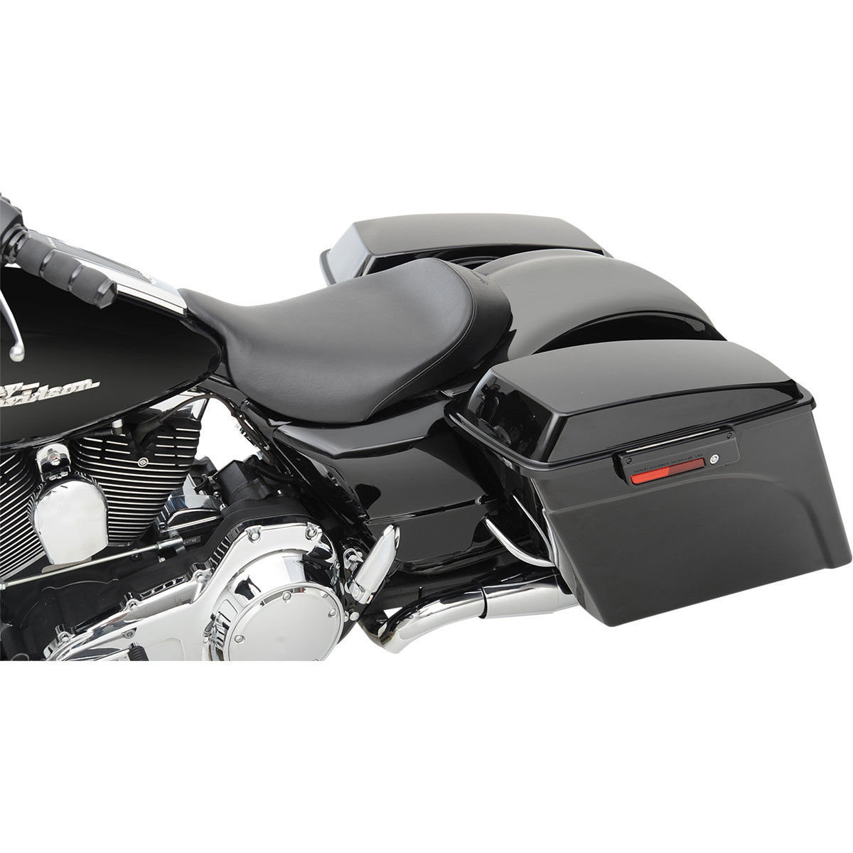 Saddlemen #808-07B-002 - S3 Super Slammed Seat - Solo - Black - '08-'24 FLH/FLT