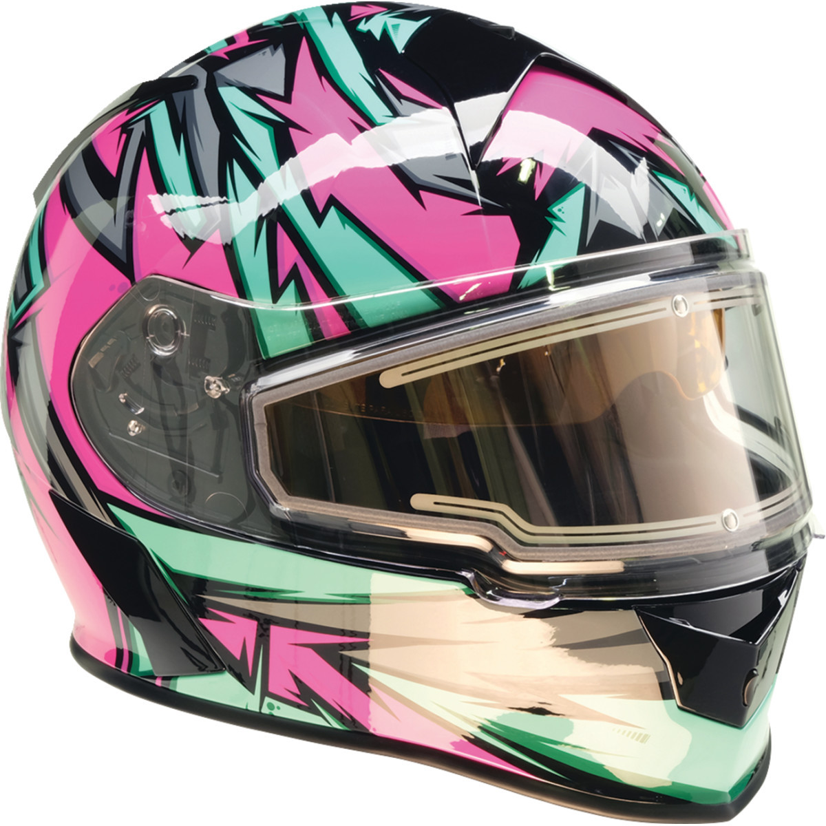 Z1R - Warrant Snow Helmet - Neuron - Pink/Teal - Large