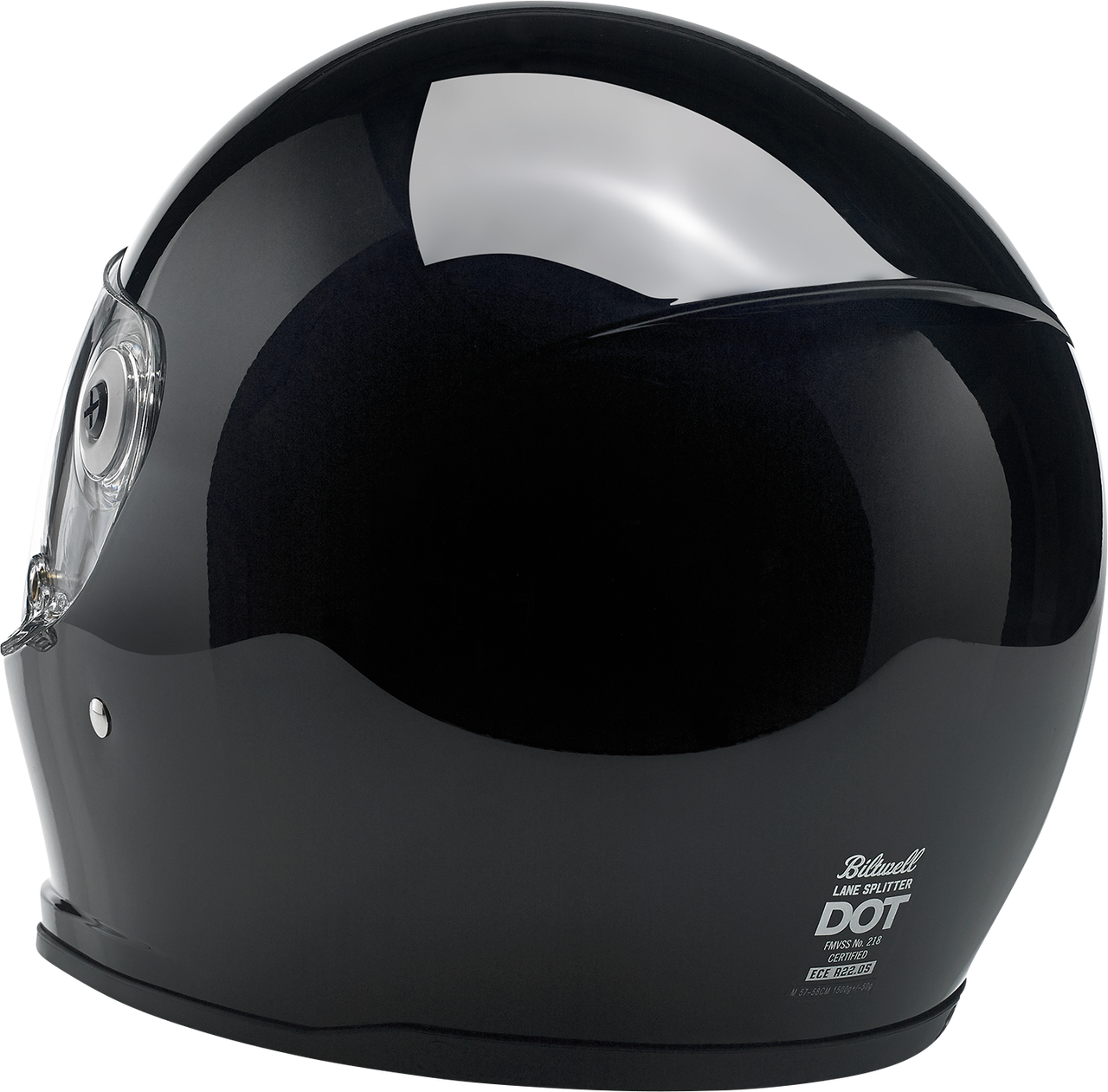Biltwell #1004-101-101  - Lane Splitter Helmet - Gloss Black - XS