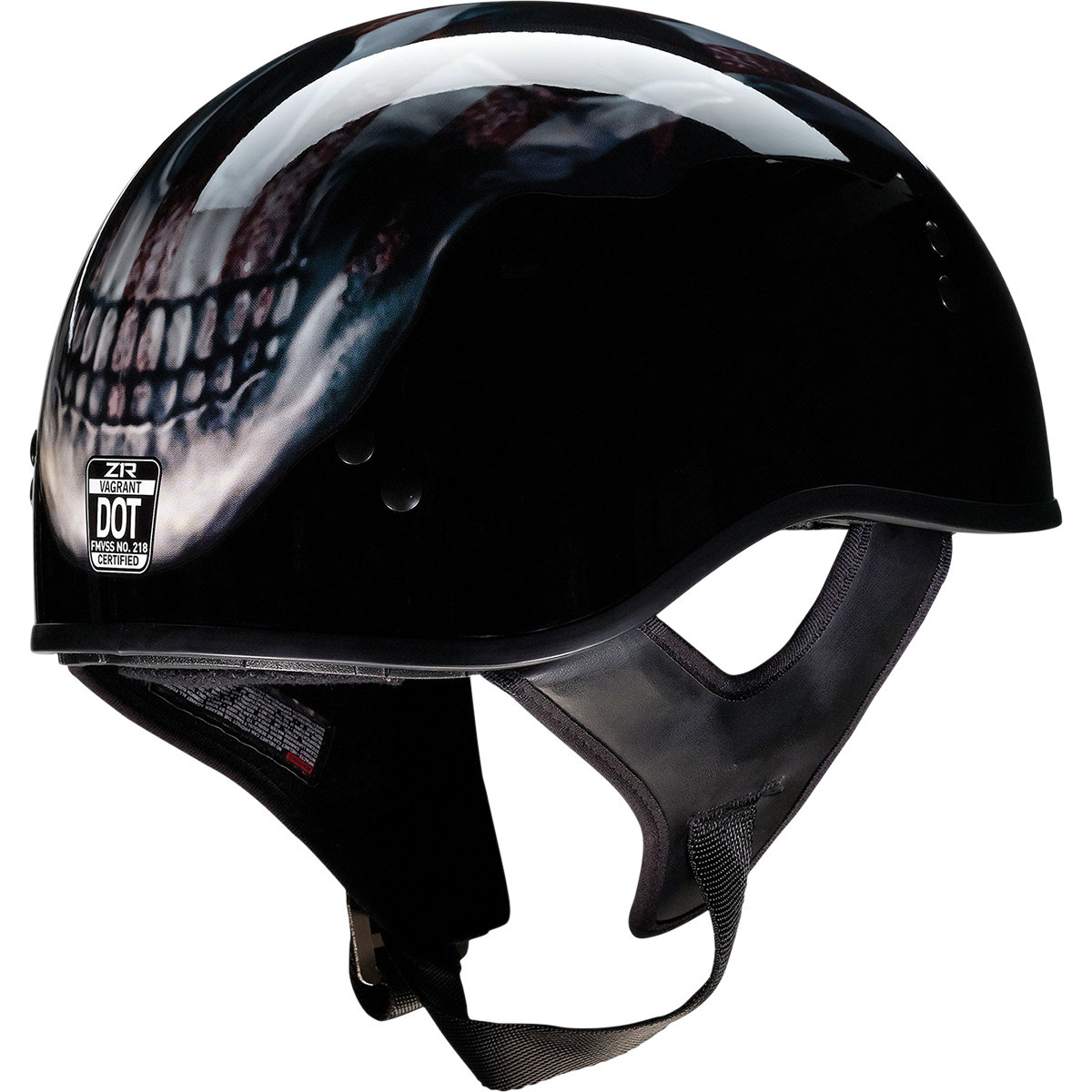 Z1R - Vagrant Helmet - USA Skull - Black - Small