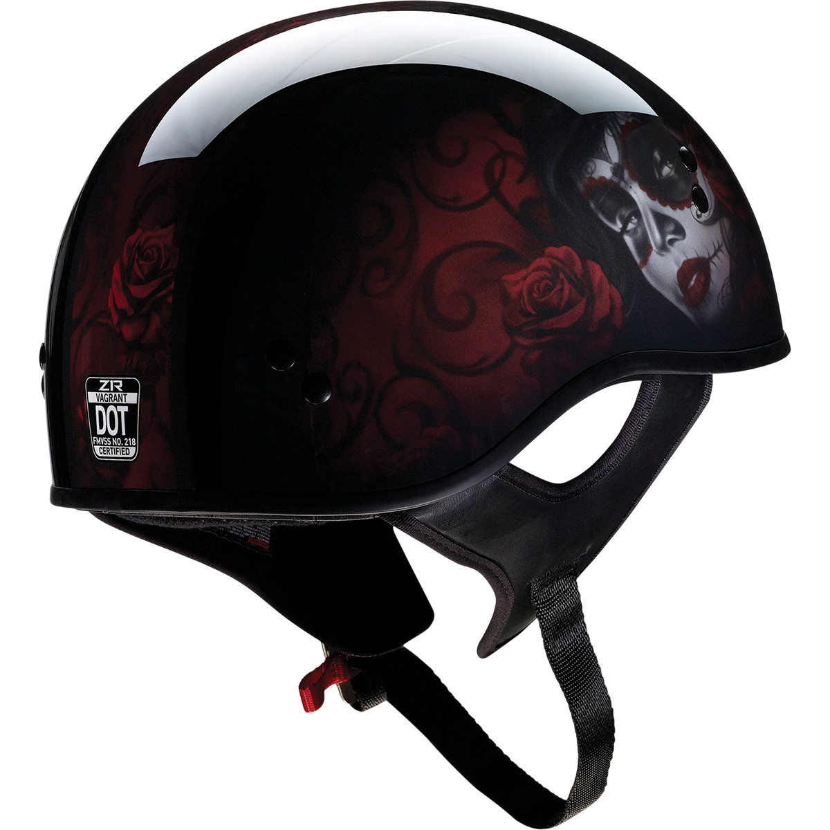 Z1R - Vagrant Helmet - Red Catrina - Black/Red - Large