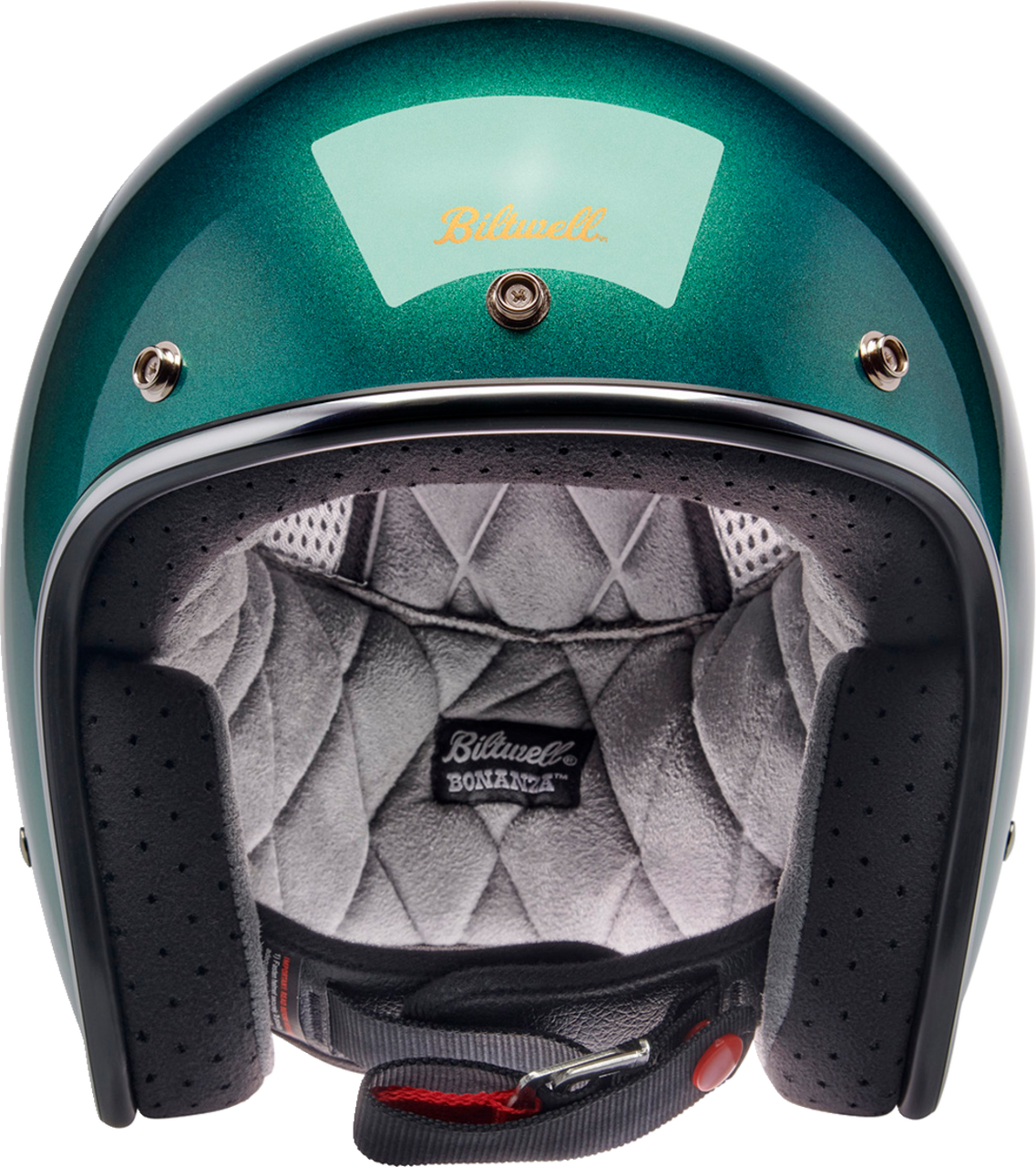 Biltwell #1001-358-202  - Bonanza Helmet - Metallic Catalina Green - Small