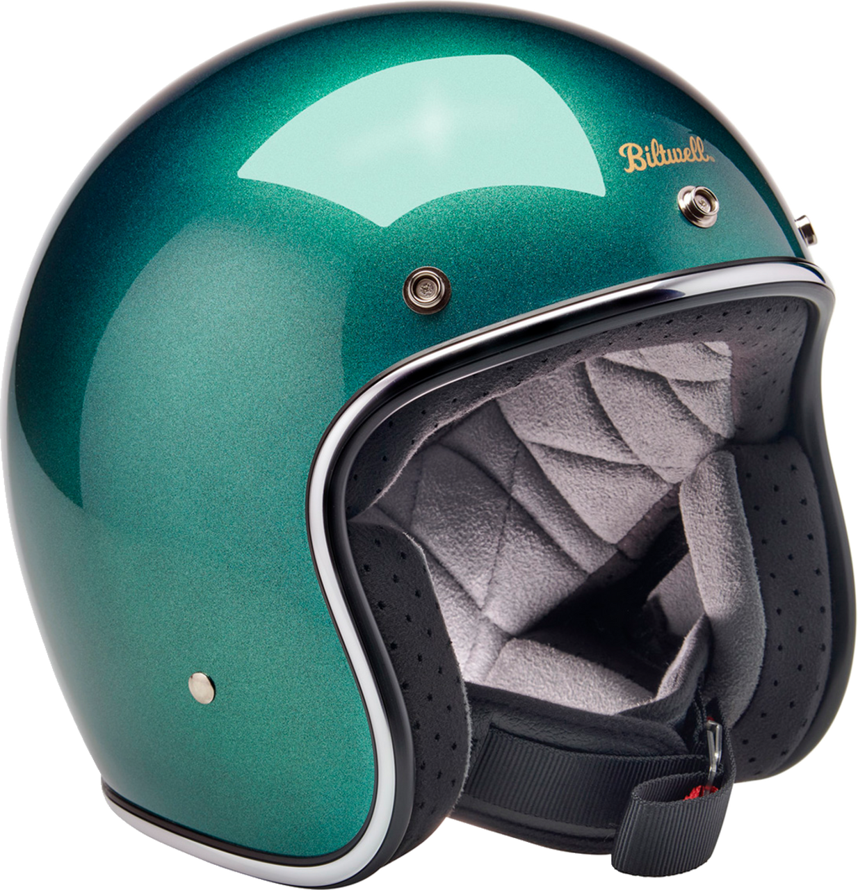 Biltwell #1001-358-206  - Bonanza Helmet - Metallic Catalina Green - 2XL