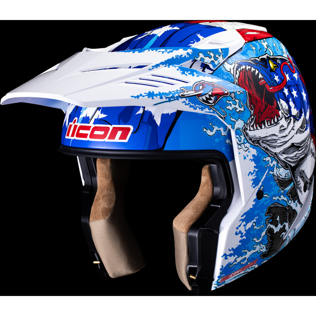 Icon - Elsinore™ Helmet - American Basstard - Blue - 3XL
