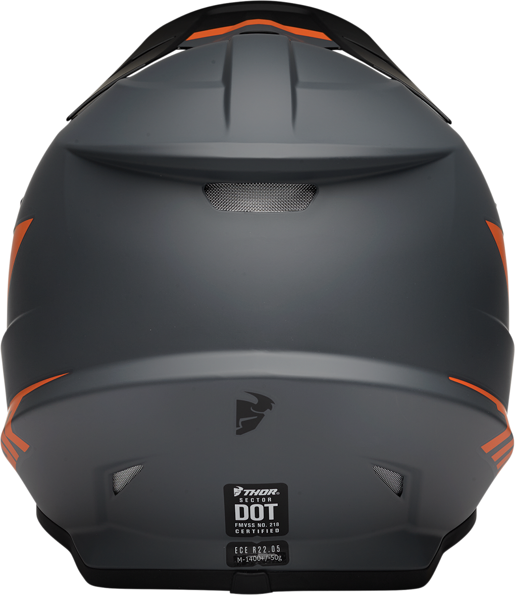 Sector Helmet - Chev - Charcoal/Orange - Small