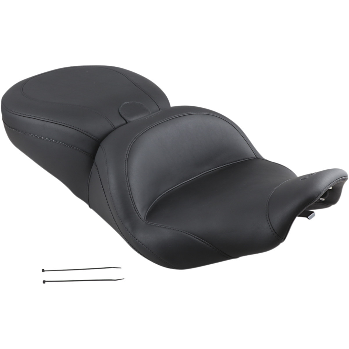 Mustang #79672 - Lowdown Seat with Driver Backrest - Plain - FLHR '97-'07
