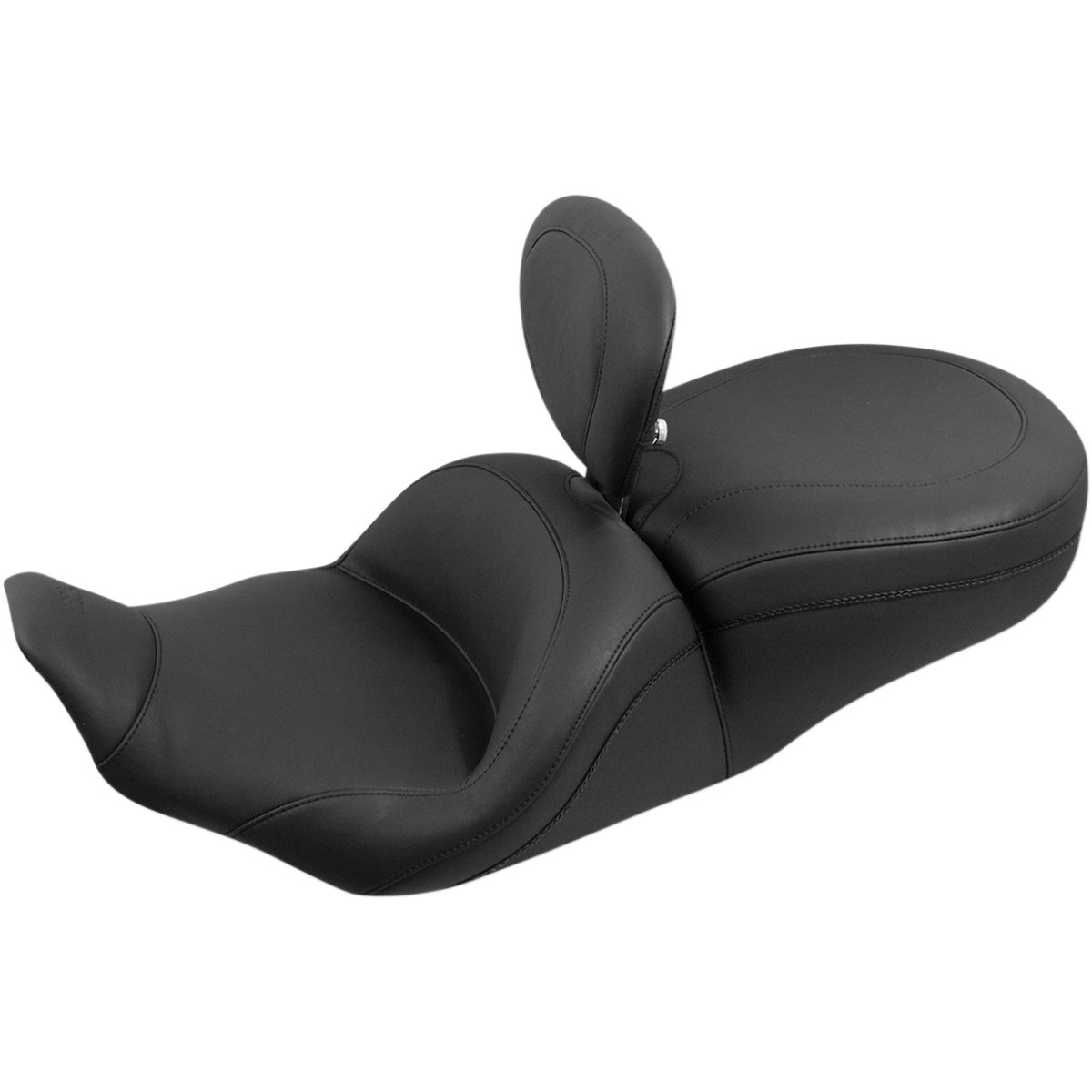 Mustang #79672 - Lowdown Seat with Driver Backrest - Plain - FLHR '97-'07