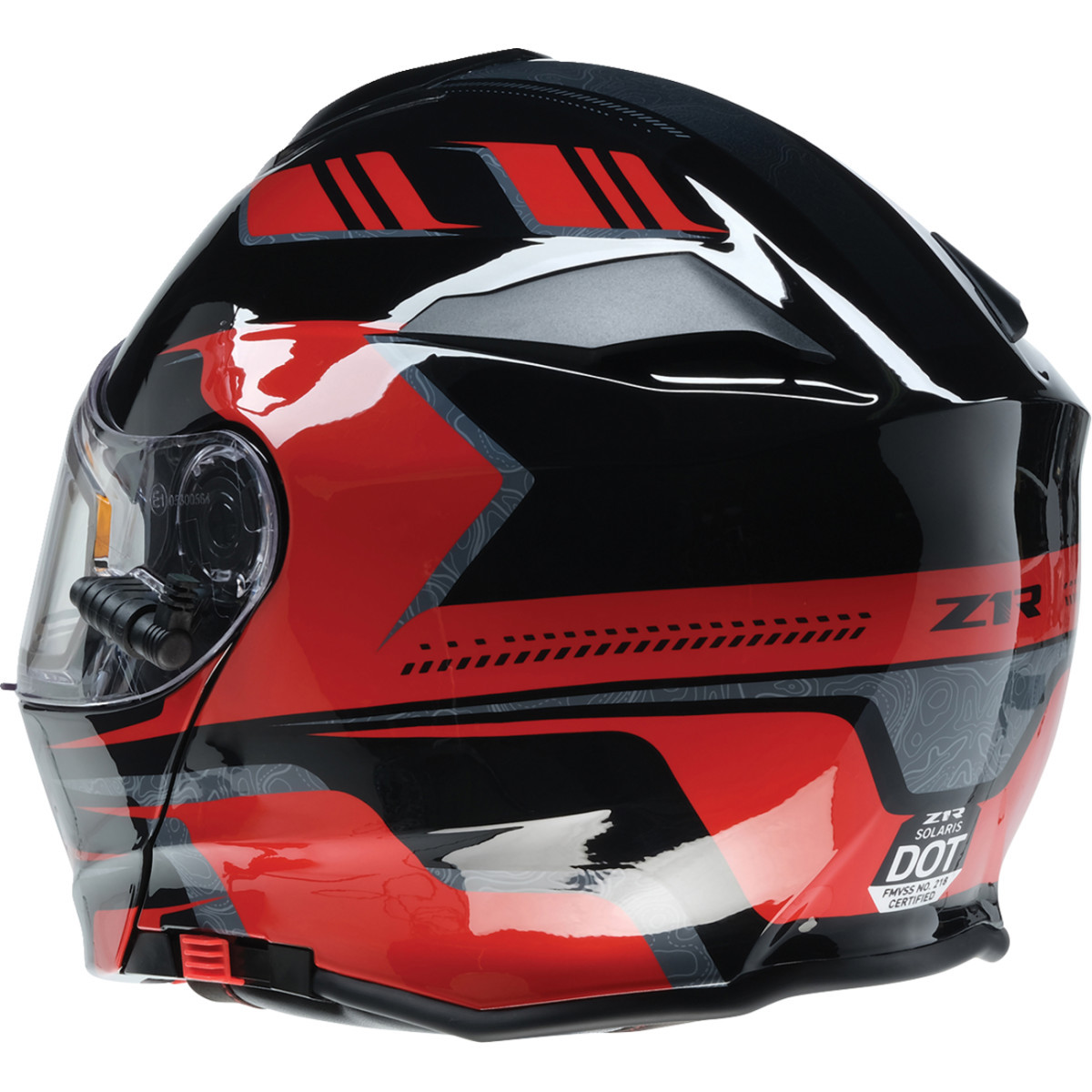Z1R - Solaris 2.0 Helmet - First Tracks - Electric - Dual Pane - Black/Red - Small