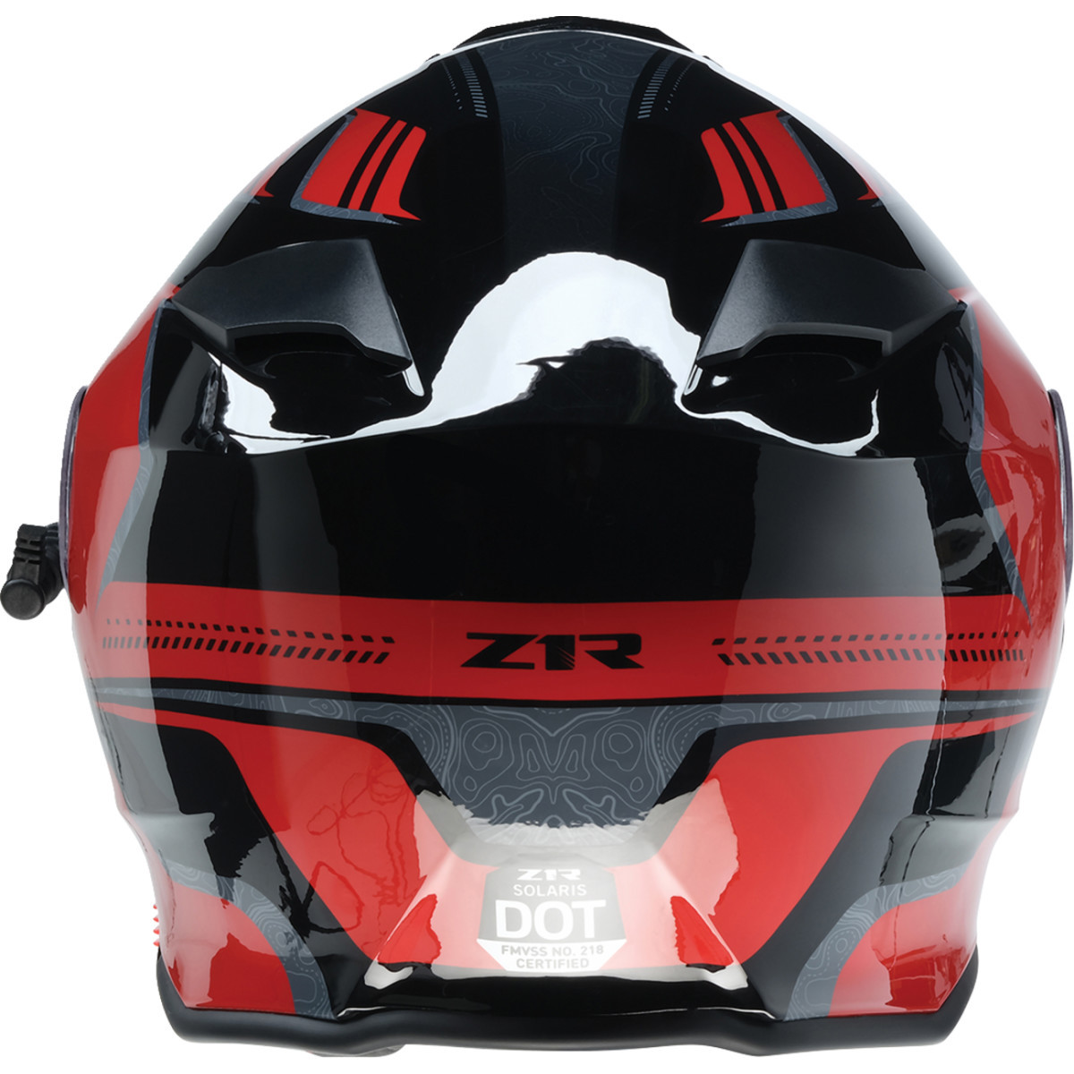 Z1R - Solaris 2.0 Helmet - First Tracks - Electric - Dual Pane - Black/Red - Large