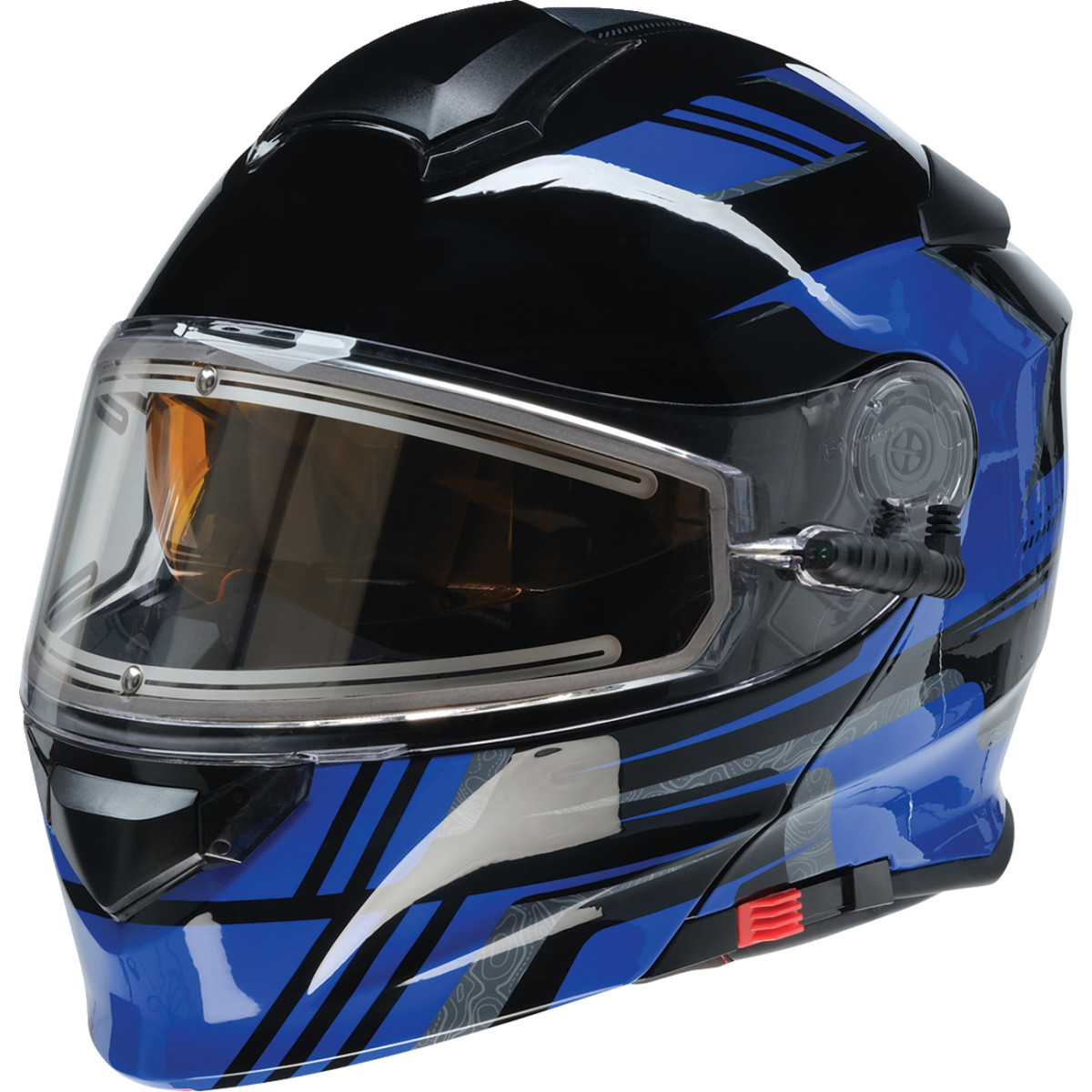 Z1R - Solaris 2.0 Helmet - First Tracks - Electric - Dual Pane - Black/Blue - Small