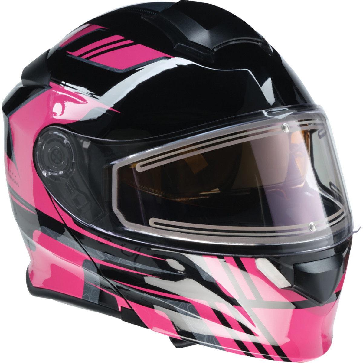 Z1R - Solaris 2.0 Helmet - First Tracks - Electric - Dual Pane - Black/Pink - XS